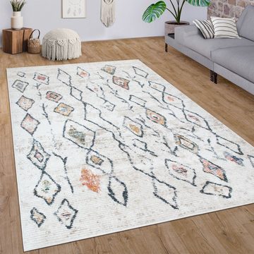 Teppich Kayacik 574, Paco Home, rechteckig, Höhe: 12 mm, Kurzflor, Rauten Muster, ideal im Wohnzimmer & Schlafzimmer
