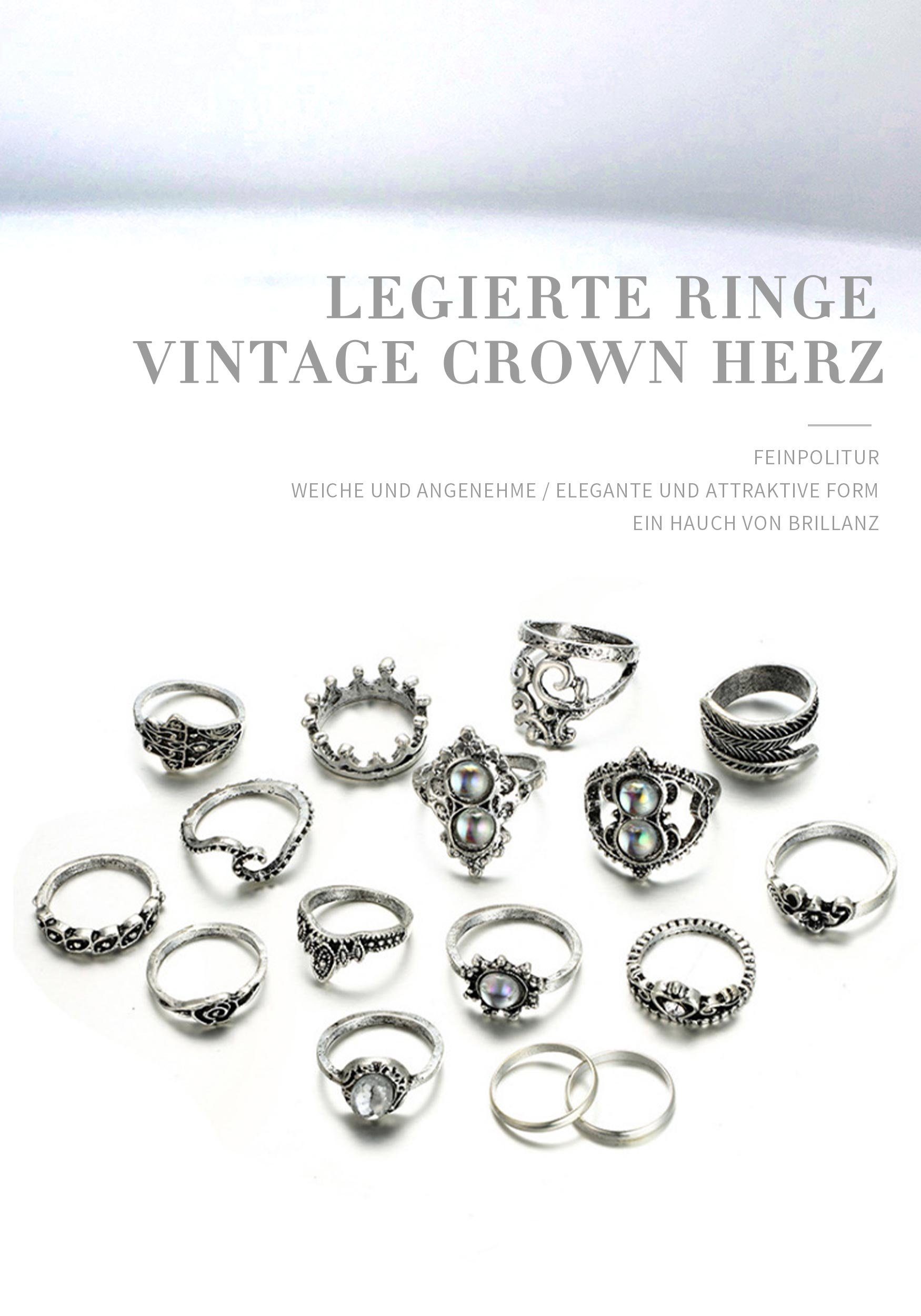 RIZ008 Ring Knöchel Set Stapeln Finger MAGICSHE Vintage Bohème Fingerring Punk