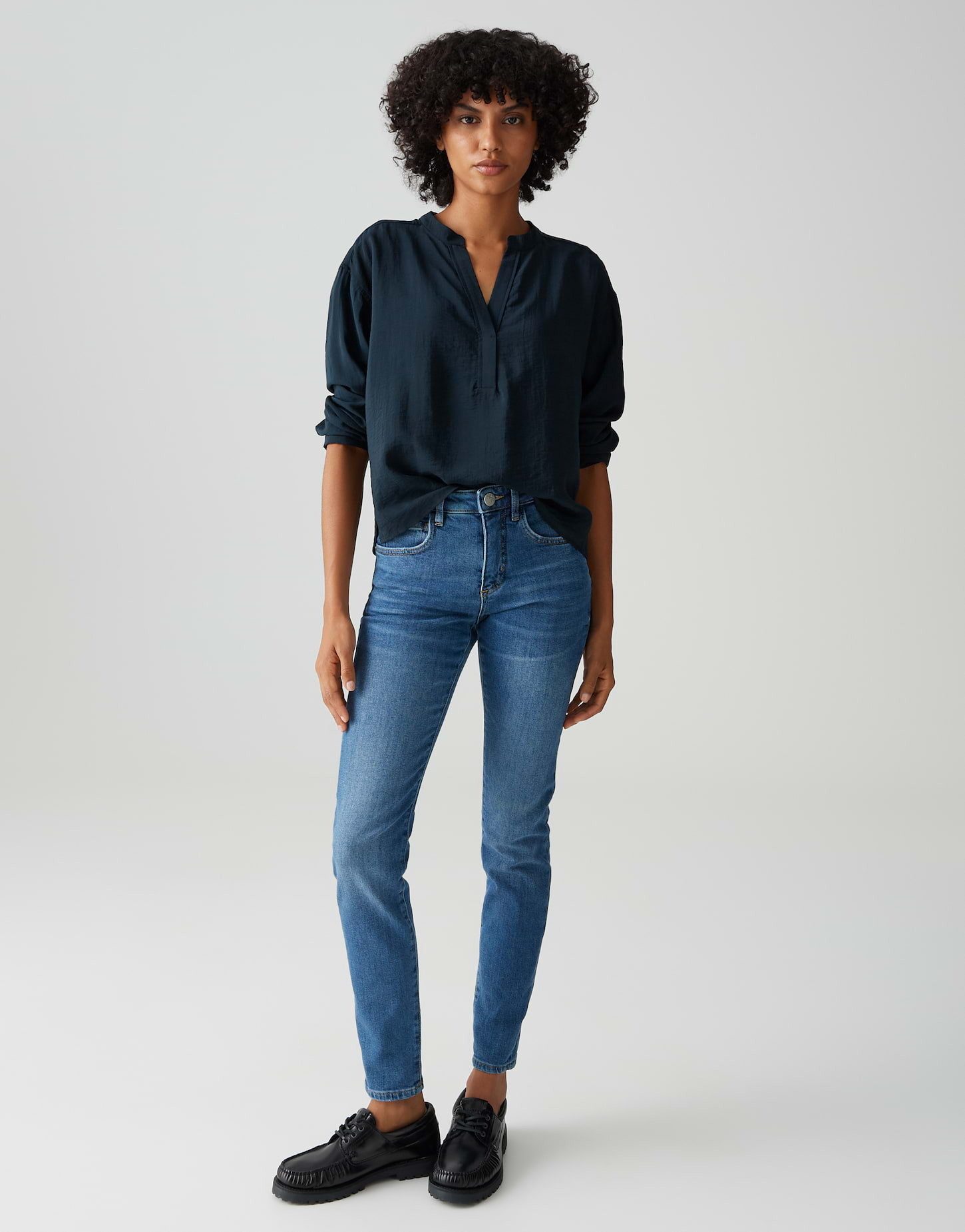 OPUS Slim-fit-Jeans Slim Jeans EVITA Mid Rise mit Stretch-Anteil