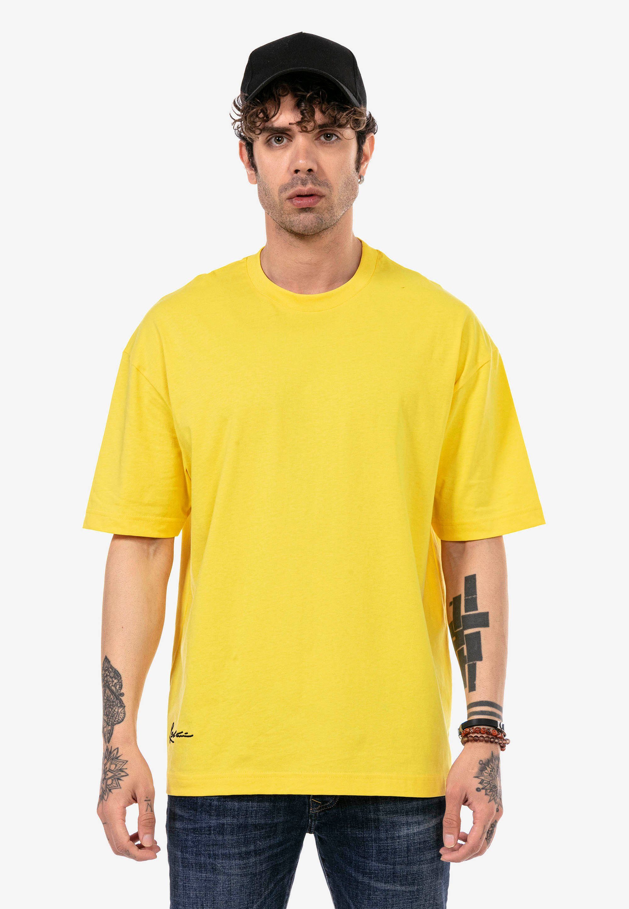 RedBridge T-Shirt im angesagten Oversize-Schnitt gelb