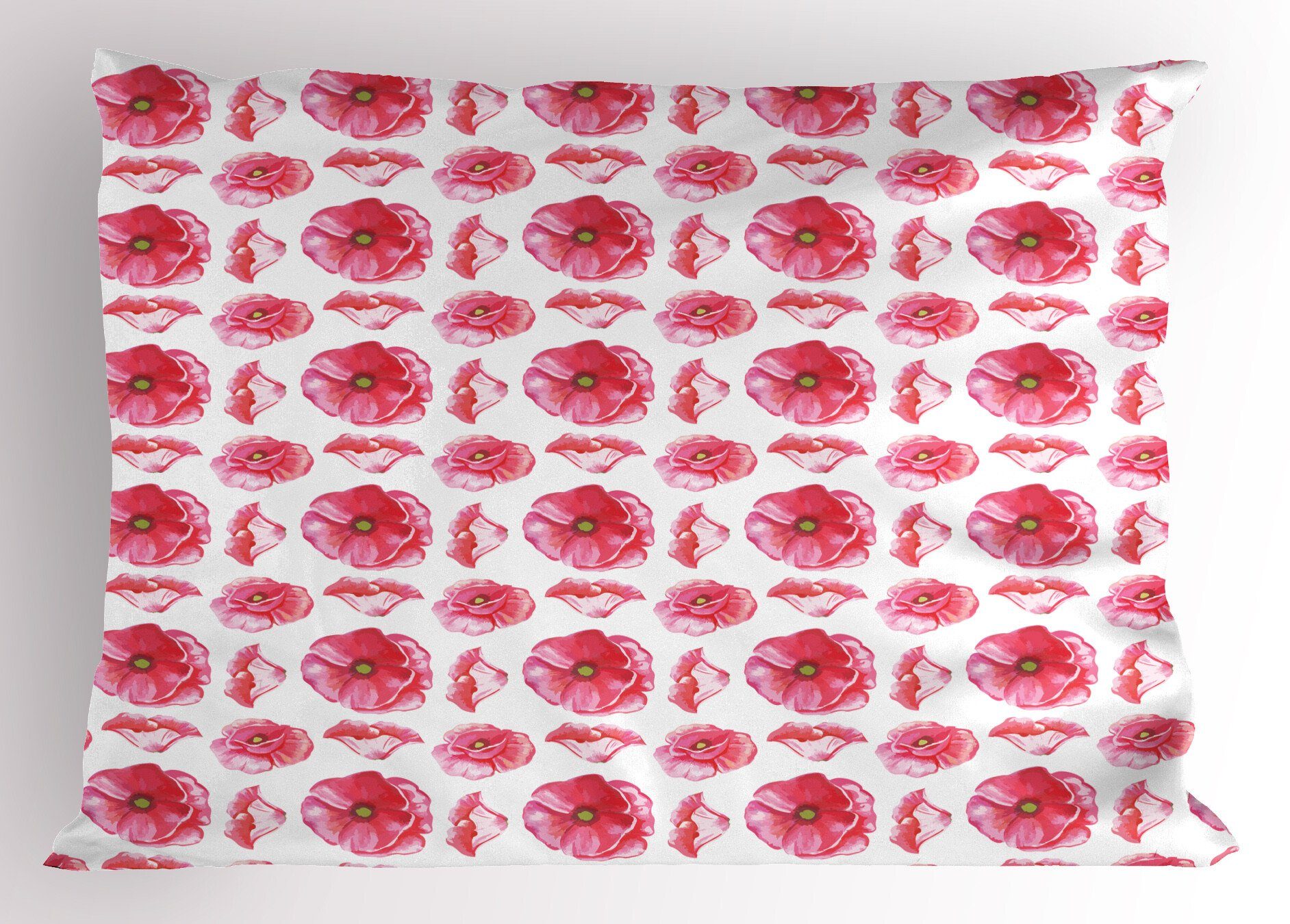 Kissenbezüge Dekorativer Standard Rosa Anemone Große Blütenblätter Gedruckter Stück), Blumen (1 King Kissenbezug, Kunst Size Abakuhaus