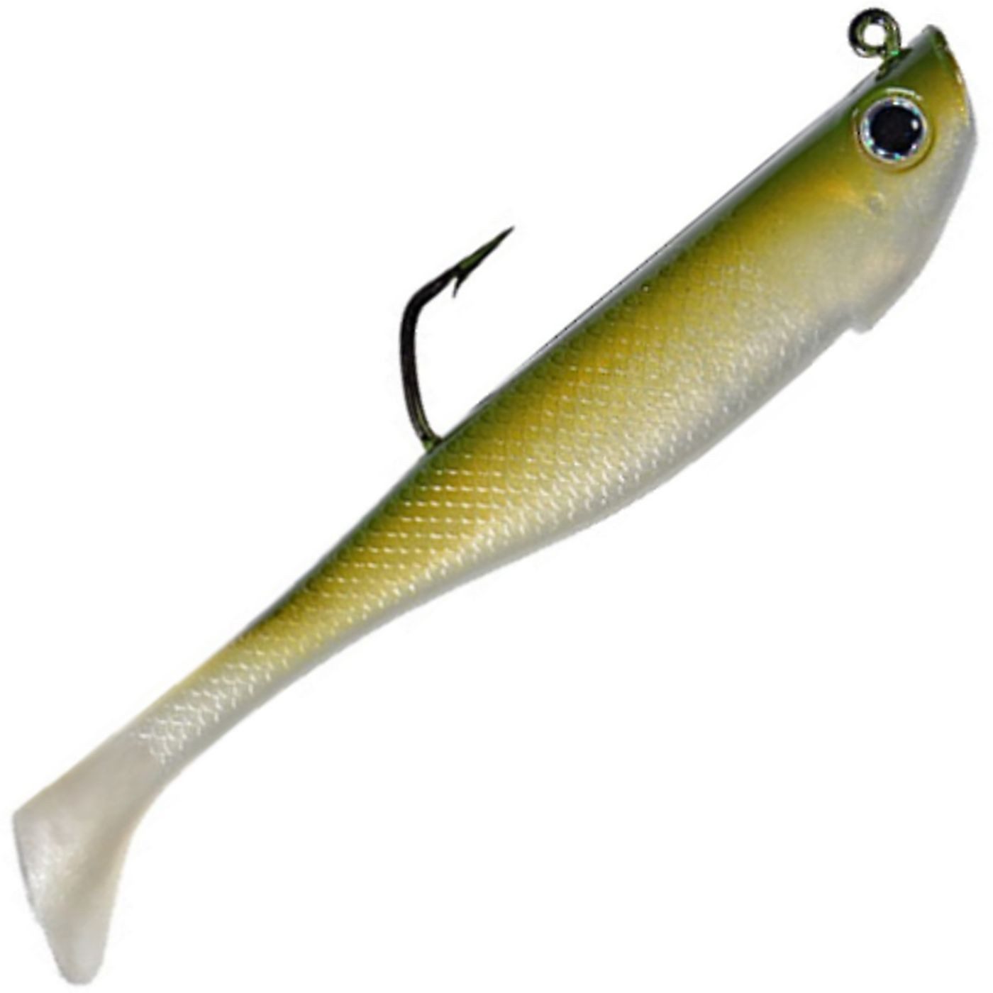 Hogy Kunstköder Hogy Pro Tail Paddle 15cm olive pearl - Gummifisch
