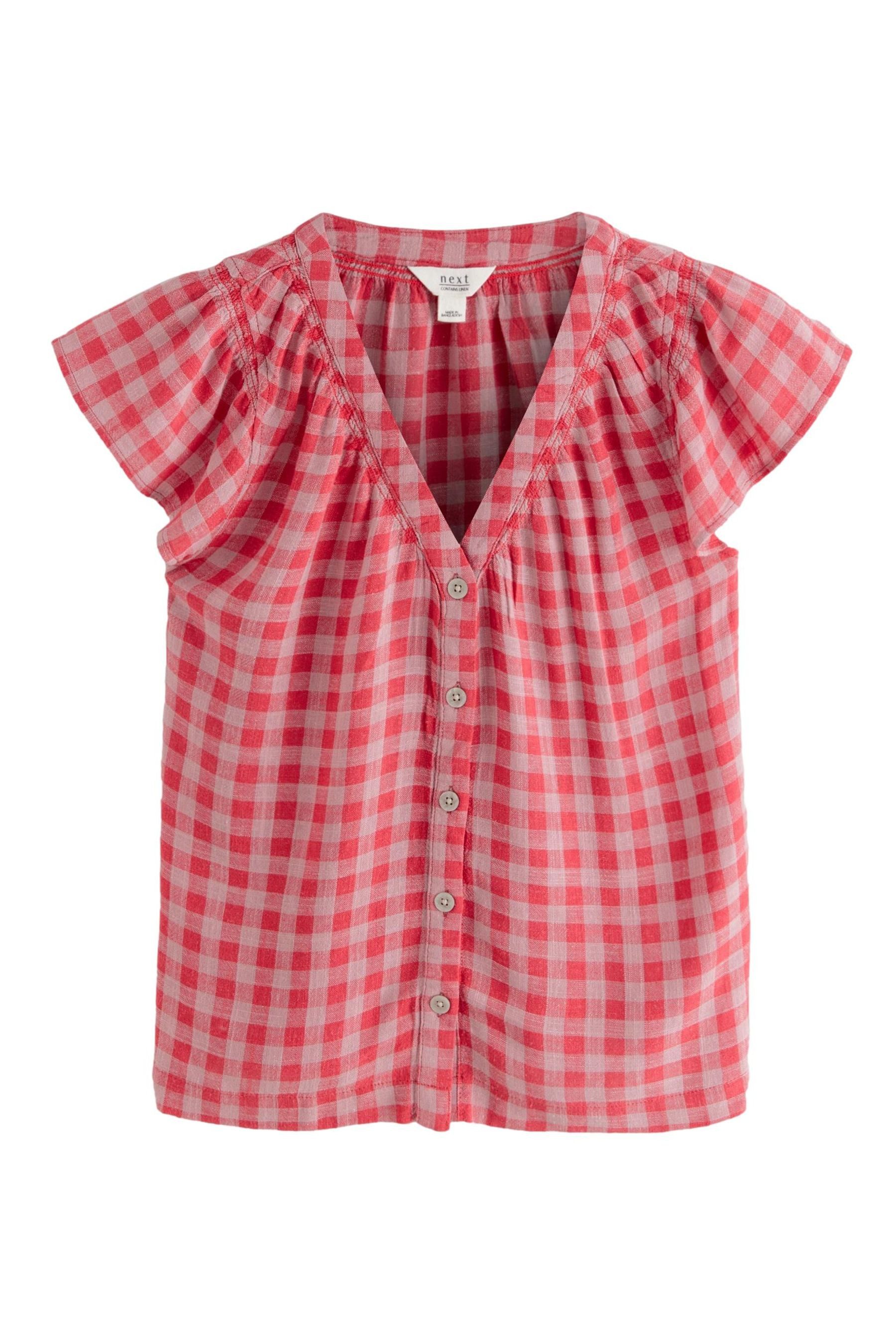Next Kurzarmbluse Top mit Knopfleiste Rüschenärmel günstig online kaufen