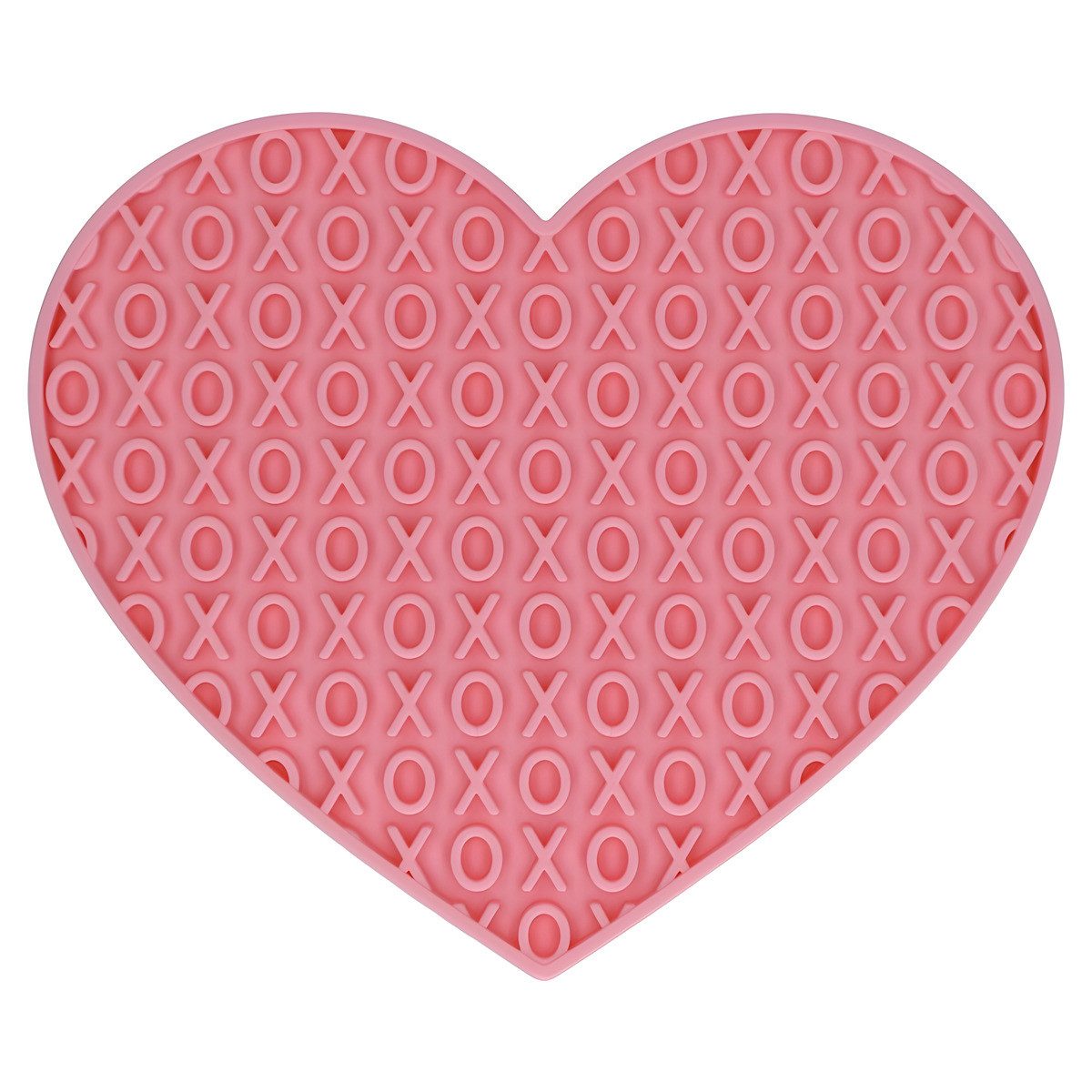 EAT SLOW LIVE LONGER Antischlingnapf Leckmatte Herz rosa