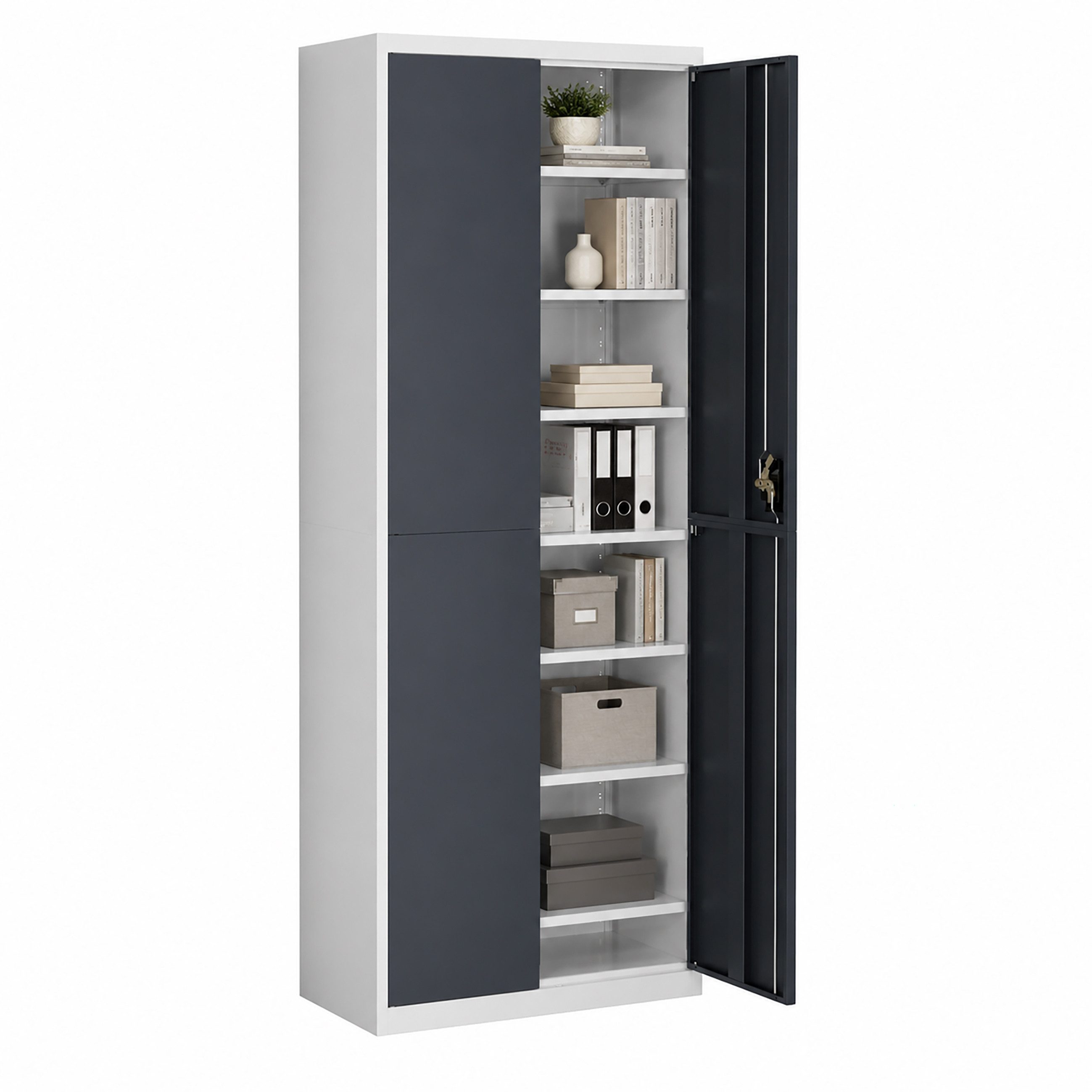 VCM Schuhschrank Schuhkommode Malivo H. 180 x B. 80 x T. 40 cm