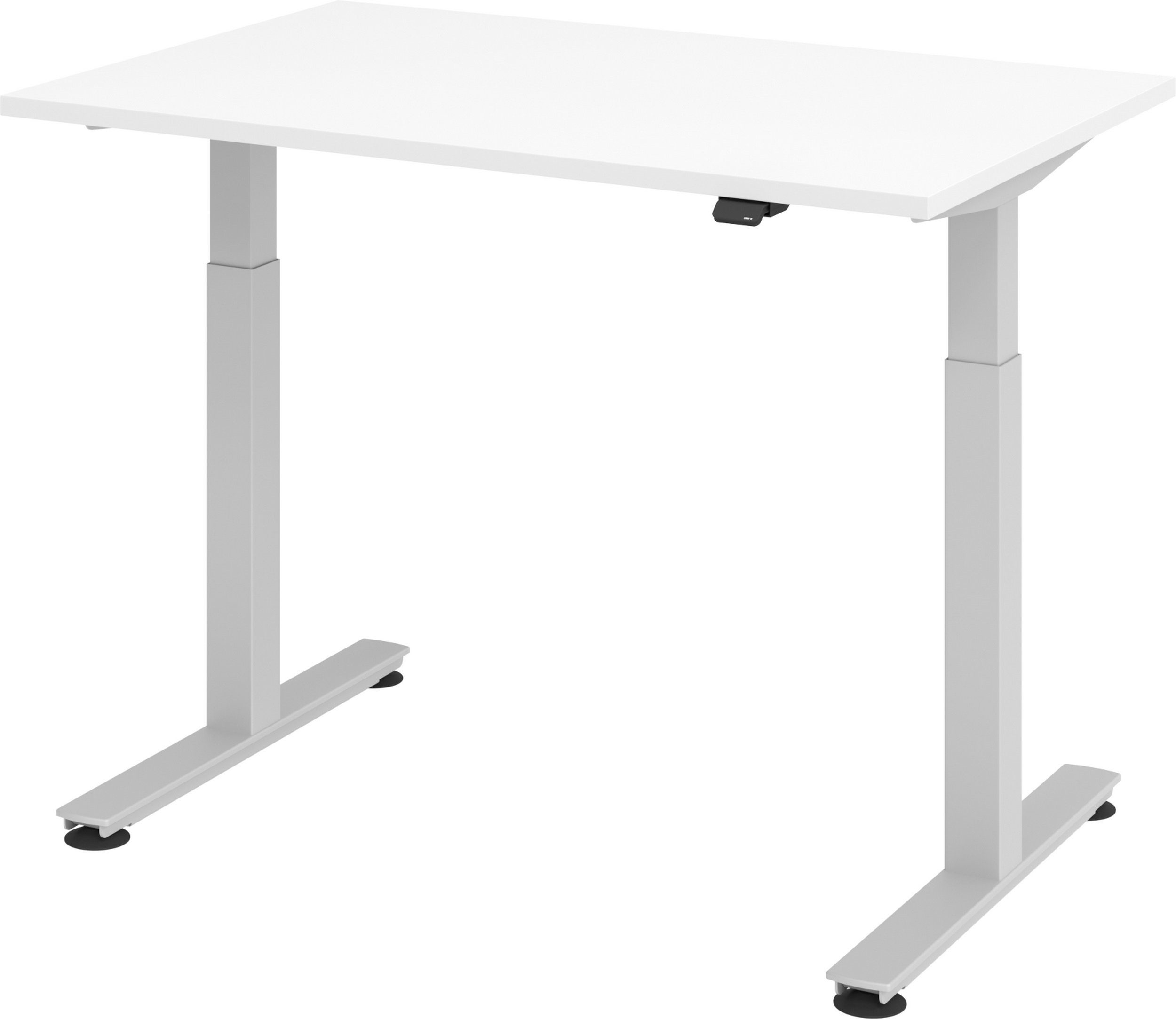 bümö Schreibtisch Schreibtisch elektrisch XMST, Rechteck: 120 x 80 cm - Dekor: Weiß