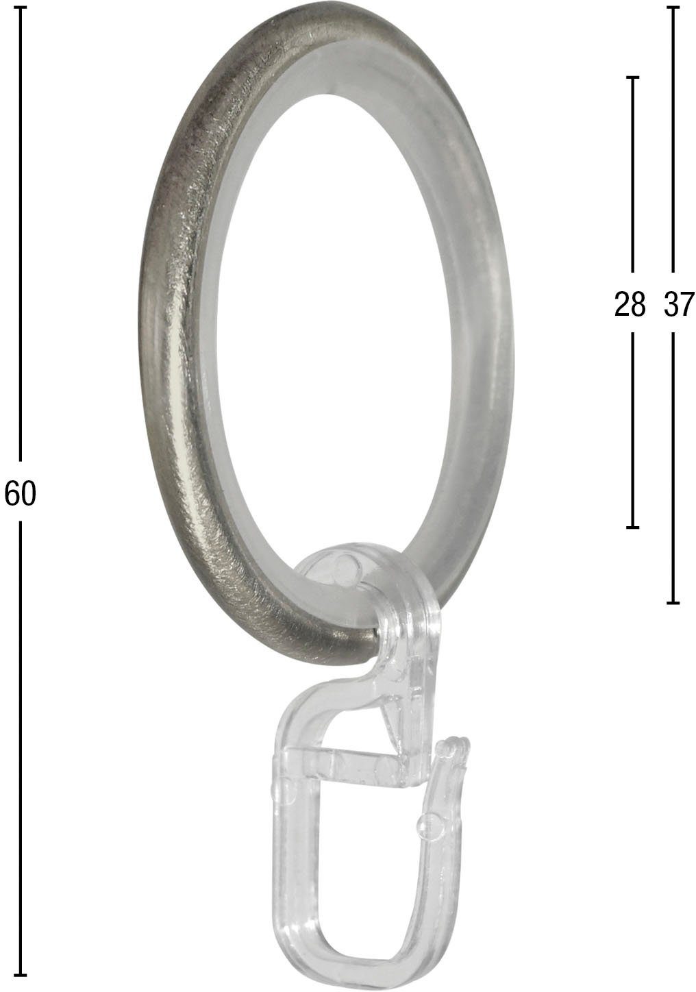 GARESA Gardinenring Ring mit Haken, (20-St), günstig online kaufen