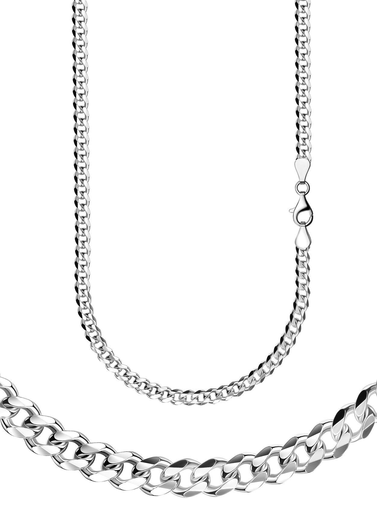 Collierkettchen Schmuck Geschenk Silber 925 Armband Kette Panzerkette diamantiert
