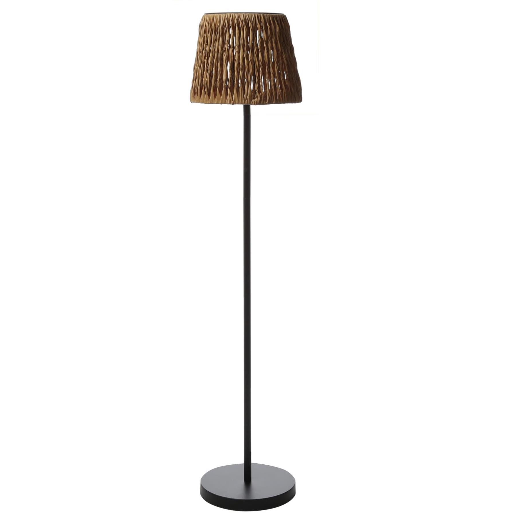 MARELIDA LED Außen-Stehlampe LED Solarleuchte in Rattan-Optik Korboptik Stehlampe H: 125cm, LED Classic, warmweiß (2100K bis 3000K)