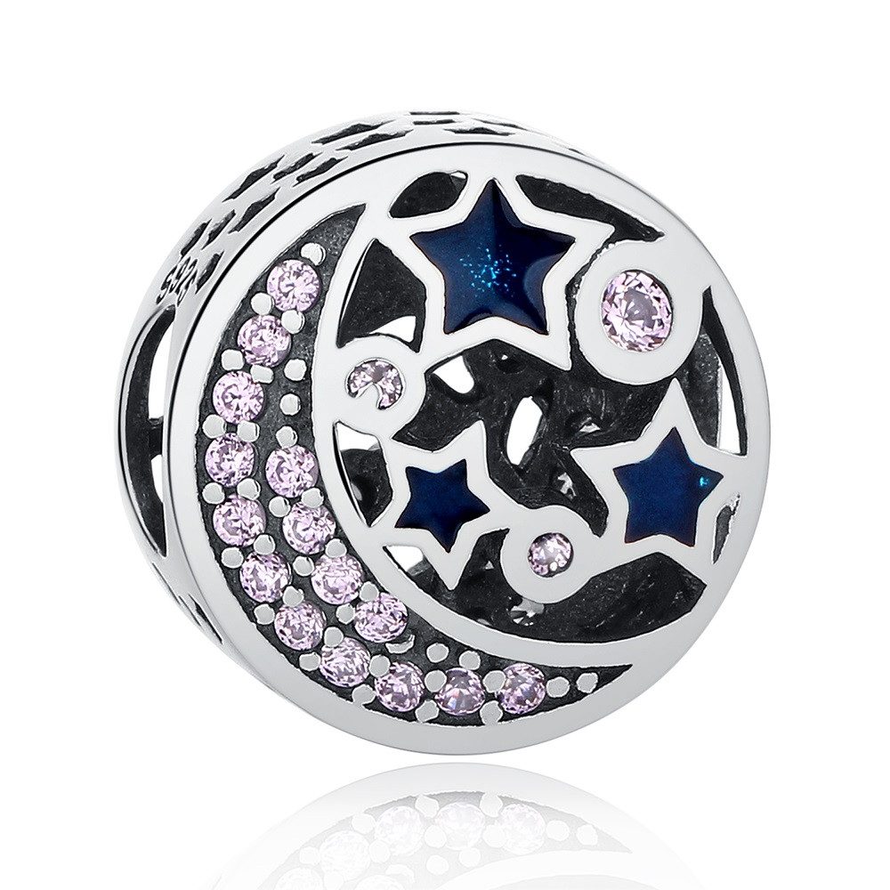 PANDACHARMS Bead Rosa Sternenhimmel Charm für Charm Armband, 925er Silber, günstig online kaufen