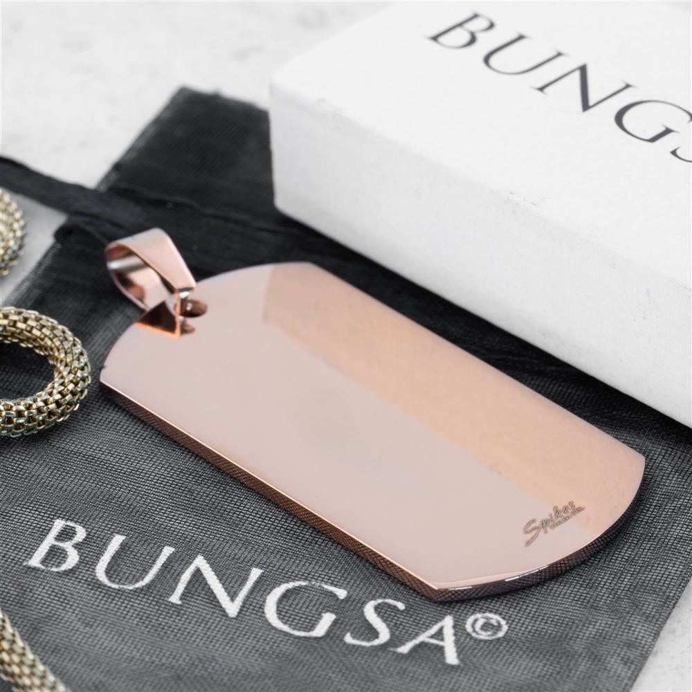 BUNGSA Anhänger Set Anhänger Dog Tag Silber aus Edelstahl Unisex (1-tlg), Pendant Halsketten