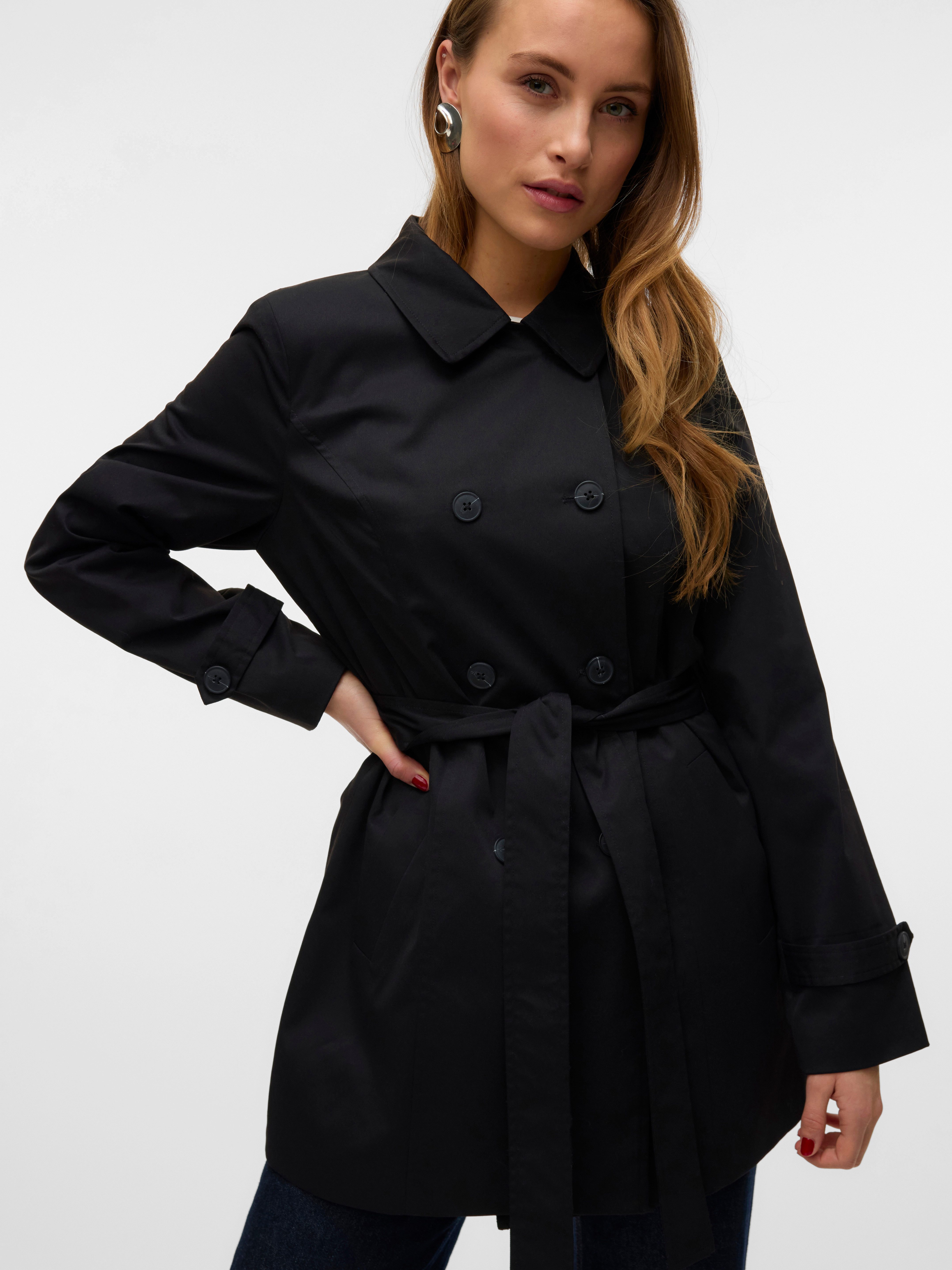Vero Moda Trenchcoat VMCHELSEA OLIVIA TRENCHCOAT NOOS kurzer 2-Reiher mit a günstig online kaufen