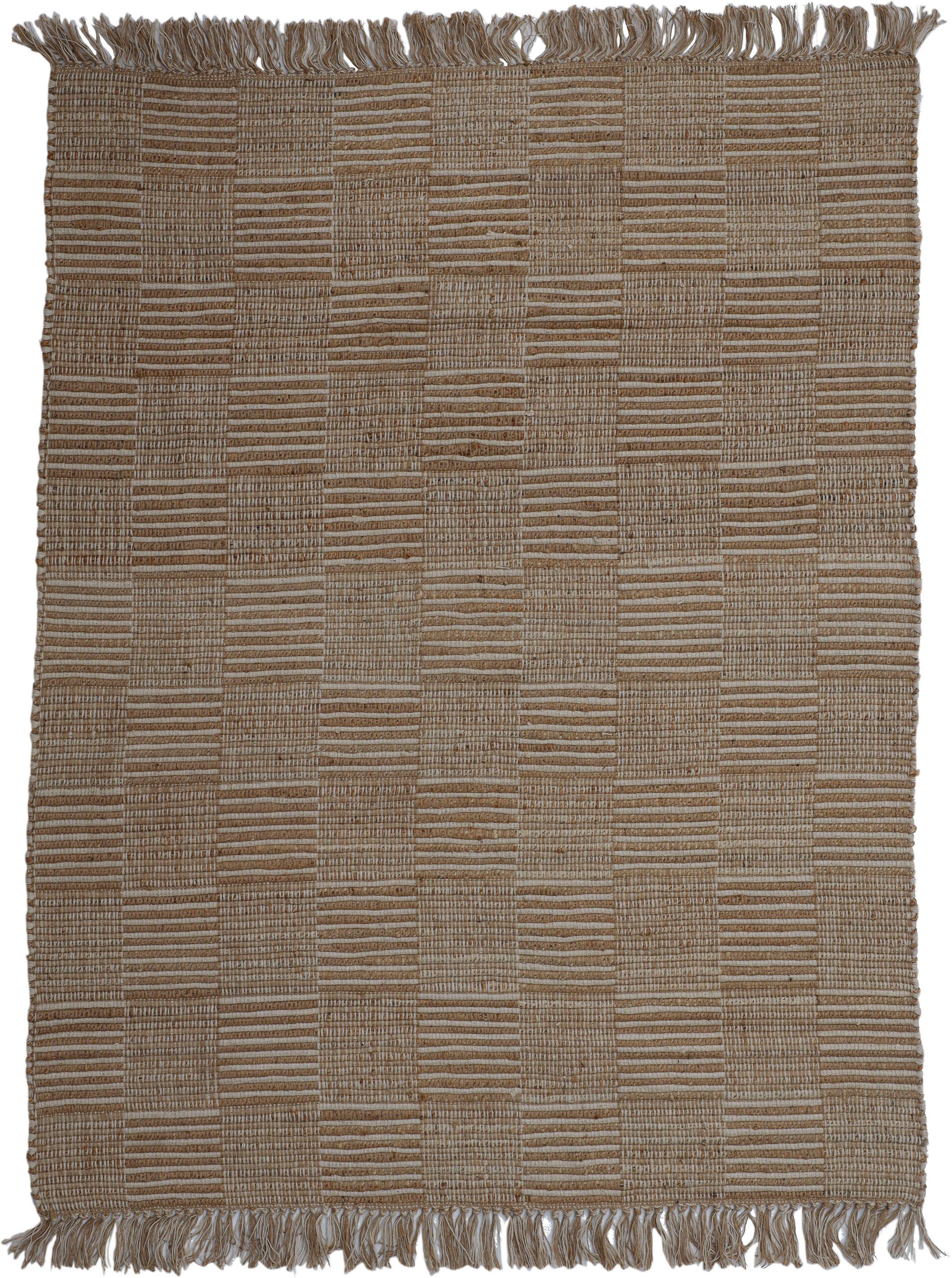 Karo-Muster aus Himal, Geflochtener 100% Jute, Home rechteckig, Teppich Höhe: Naturprodukt 7 mm, affaire, Teppich,