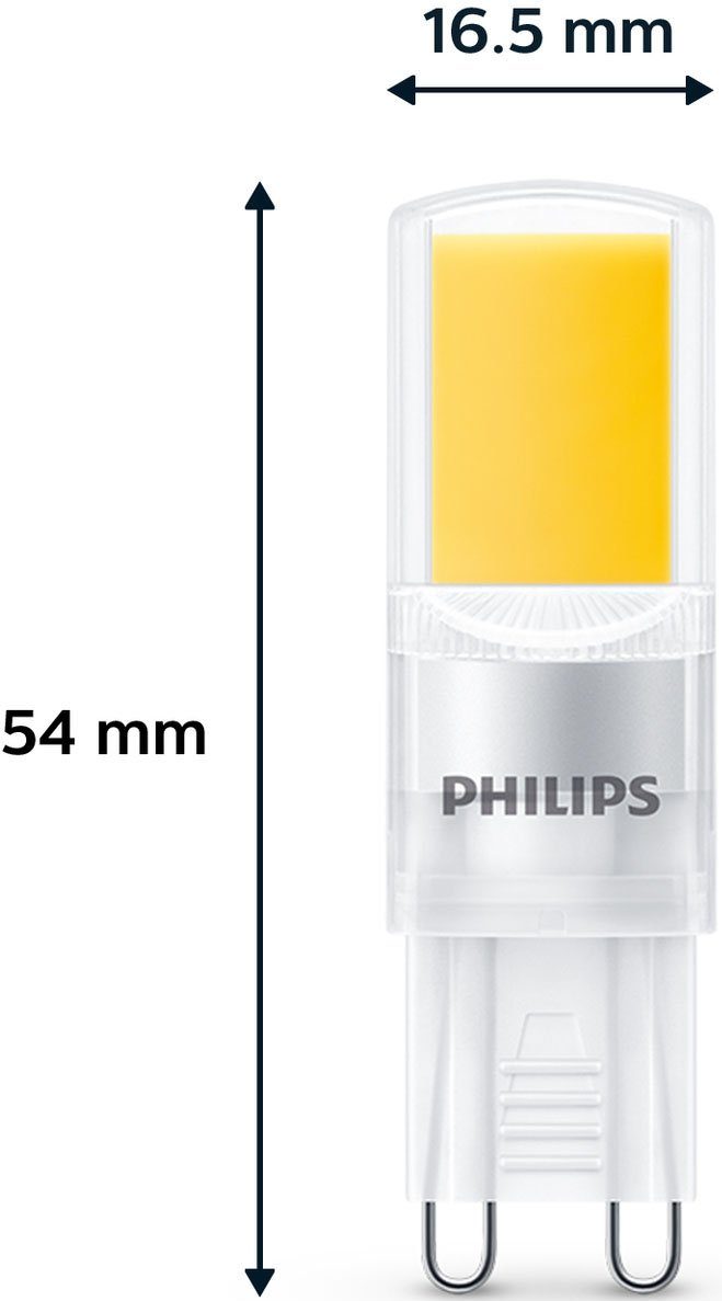 Philips LED-Leuchtmittel non-dim Standard Brenner 40W LED P, Warmweiß G9, Warmweiß 6er G9