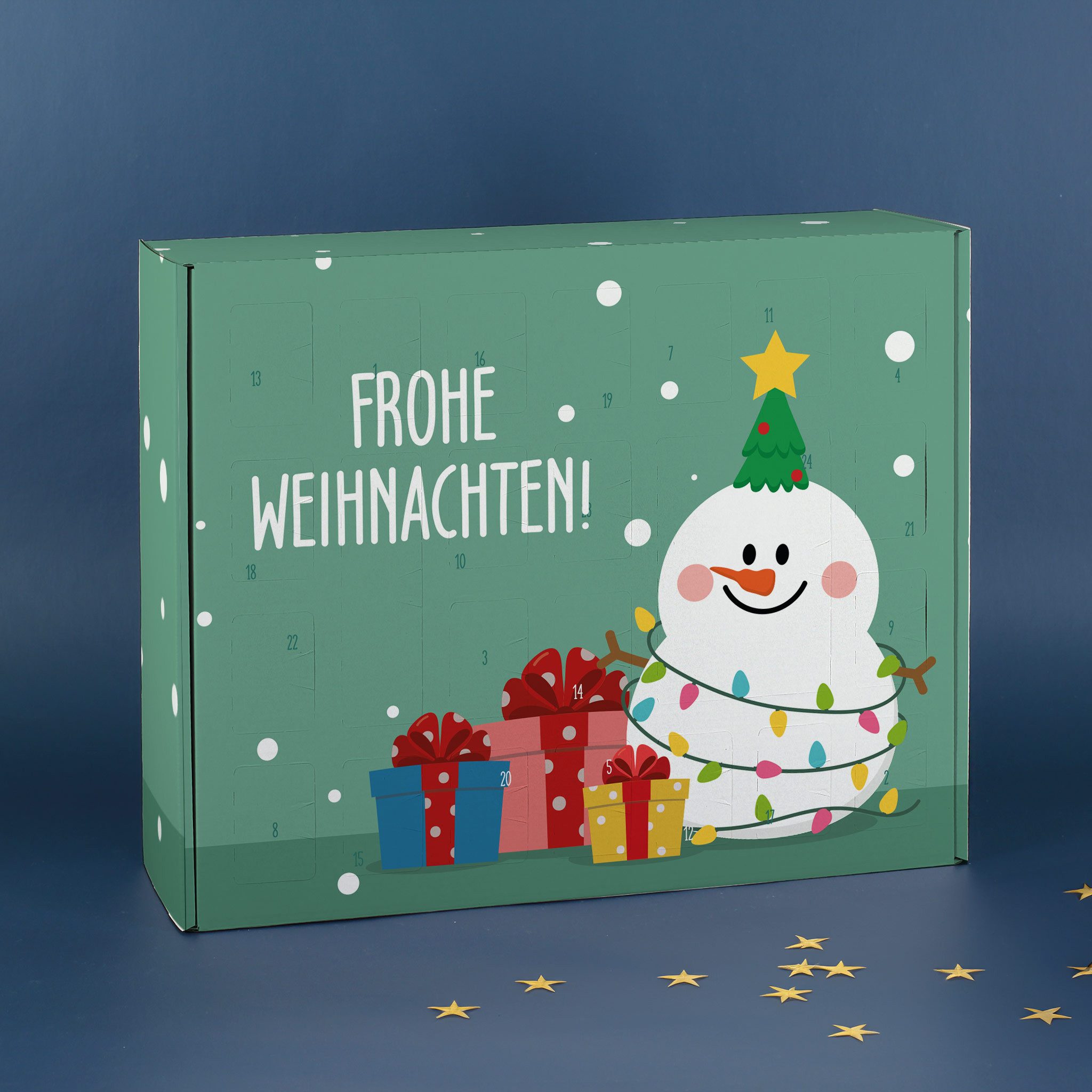 Herz & Heim befüllbarer Adventskalender mit festlichen Motiven zu Weihnachten - DIY Adventskalender, zum selbst Befüllen, aus stabiler Pappe – Bild 3 von 5