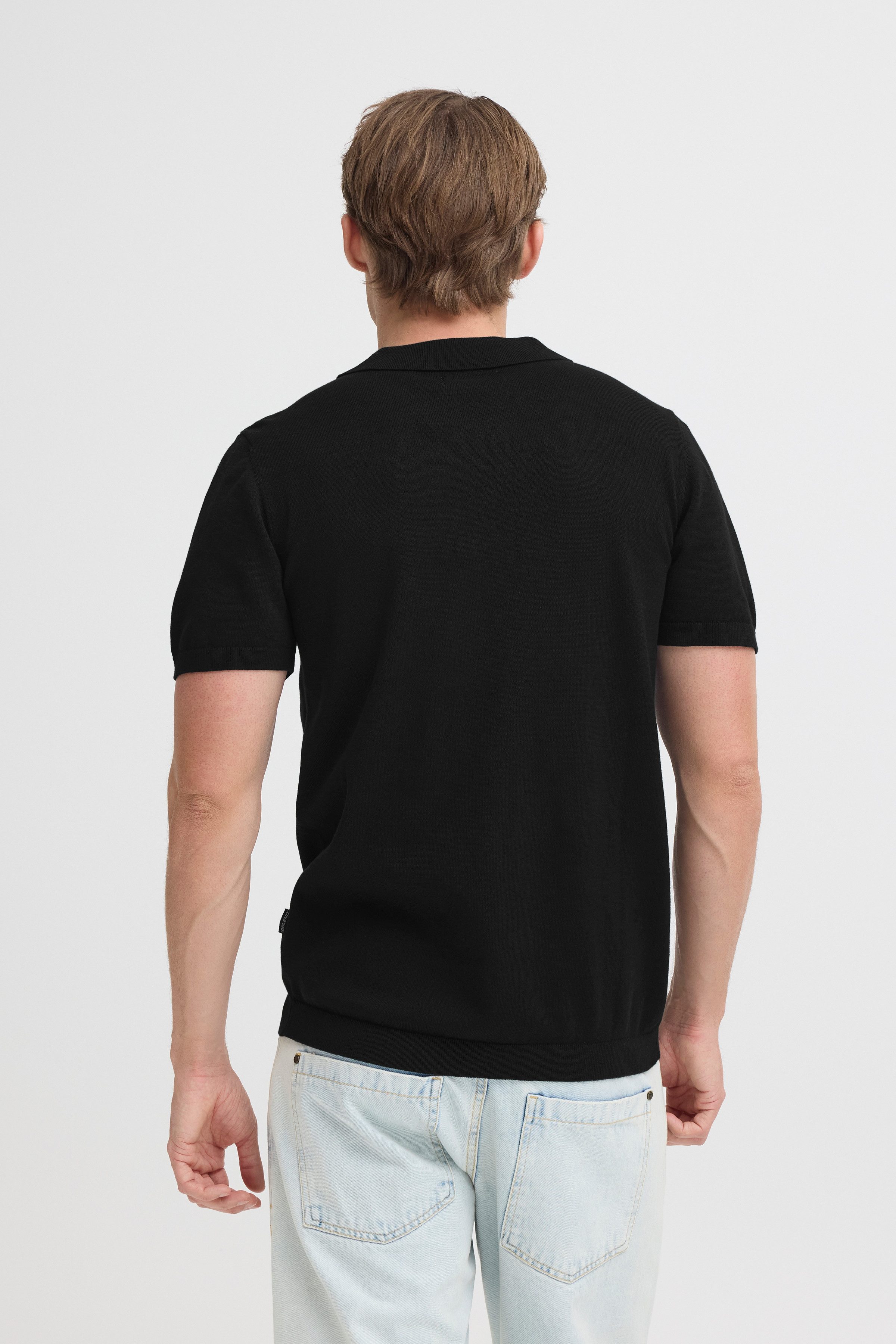 Blend Poloshirt BHBRAY KNIT POLO aus Baumwolle und Strick, Regular Fit, pflegeleicht, mit Markenlabel – Bild 2 von 5