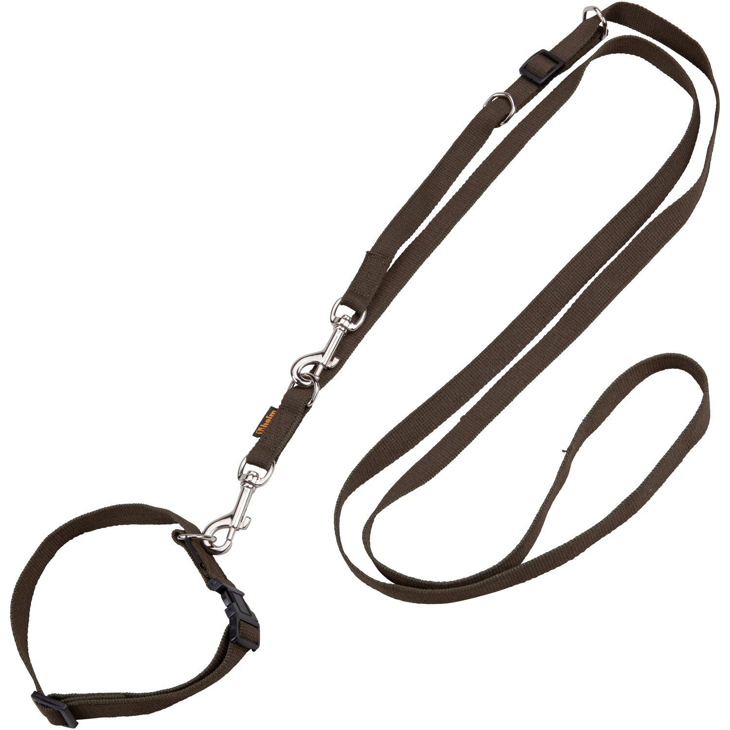 HEIM Hundeleine Umhängeleine Gurtband mit Halsung