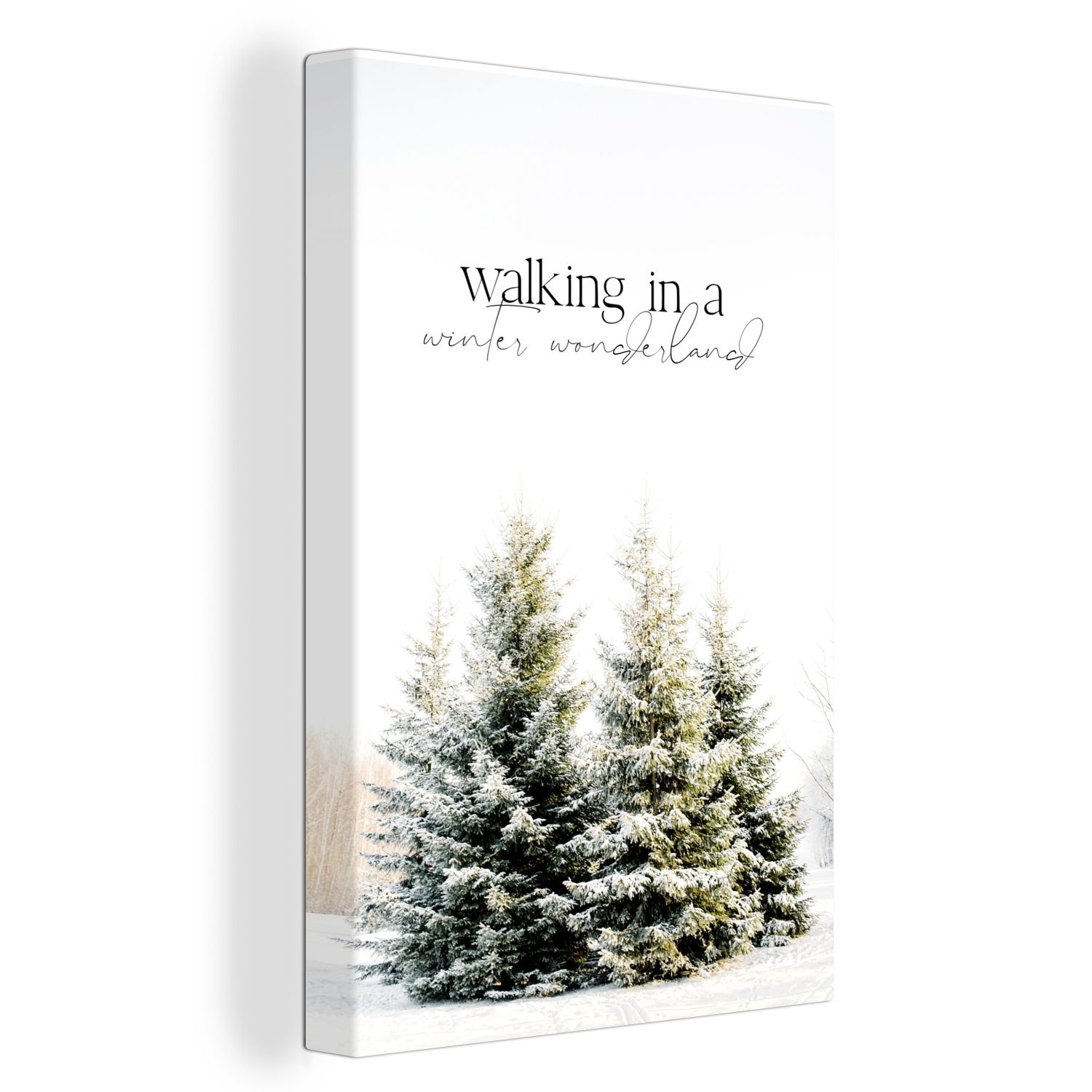 OneMillionCanvasses® Leinwandbild Weihnachtsbaum - Schnee - günstig online kaufen