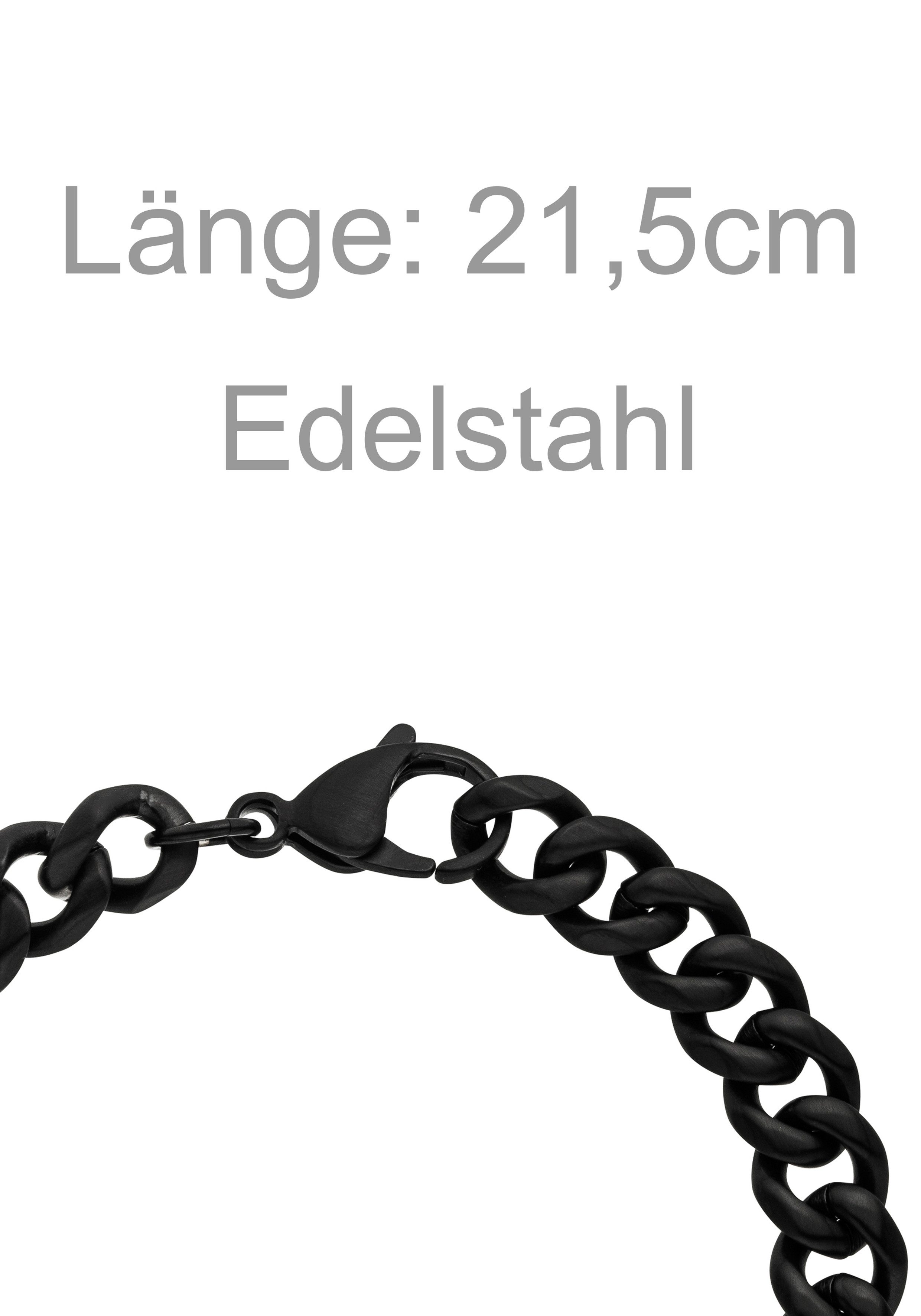JOBO Armband, aus Edelstahl schwarz beschichtet