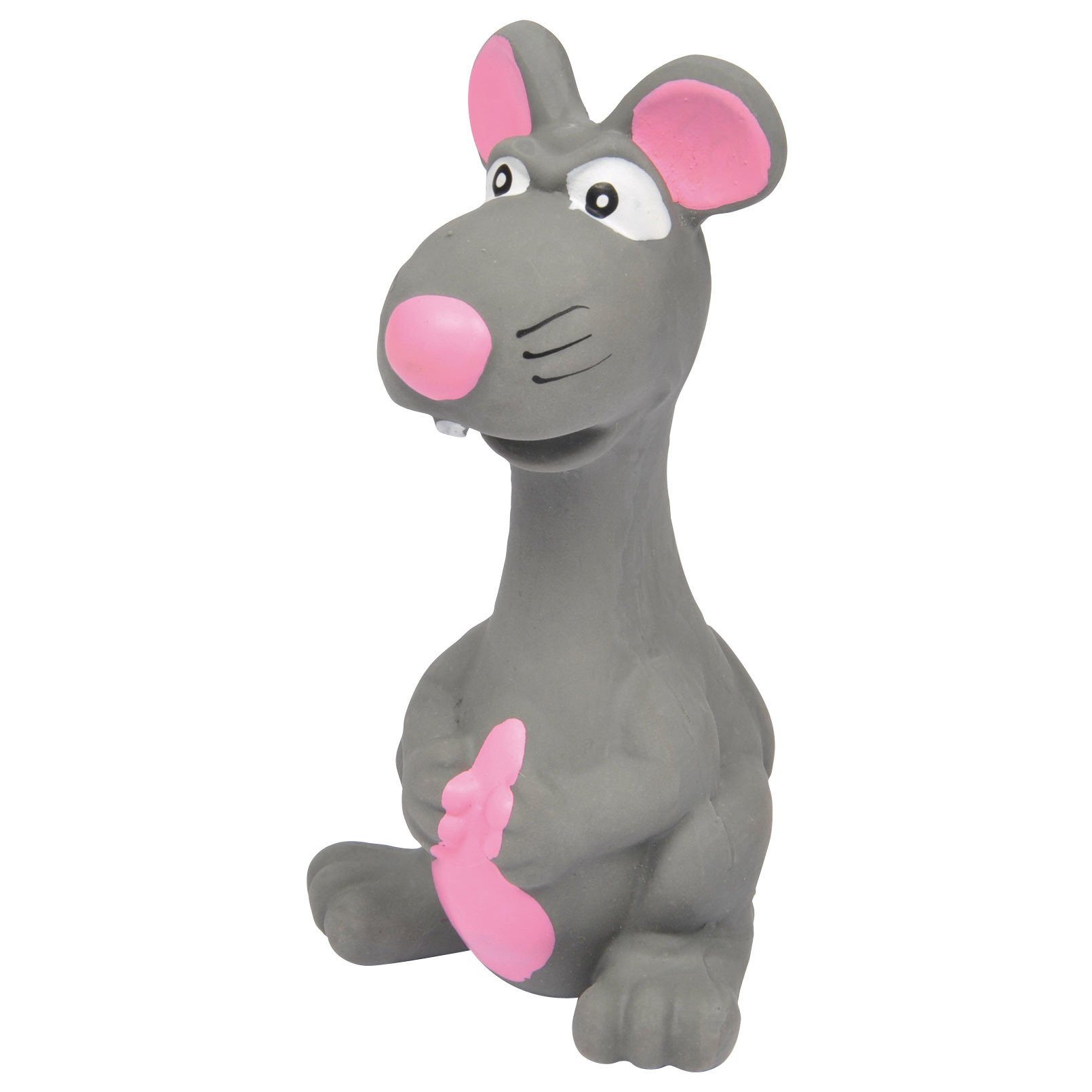 Love Story Kauspielzeug Hundespielzeug MAUS, quietschend, 14,5 x 8 cm, grau