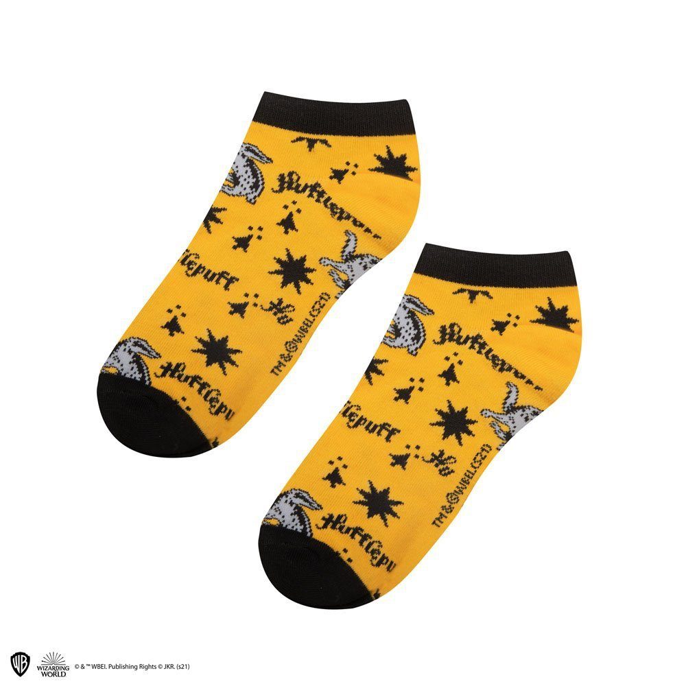 Cinereplicas Socken Hufflepuff Knöchelsocken 3er-Pack Zauberhaft weiche Knöchelsocken für jeden waschechten Harry Potter F