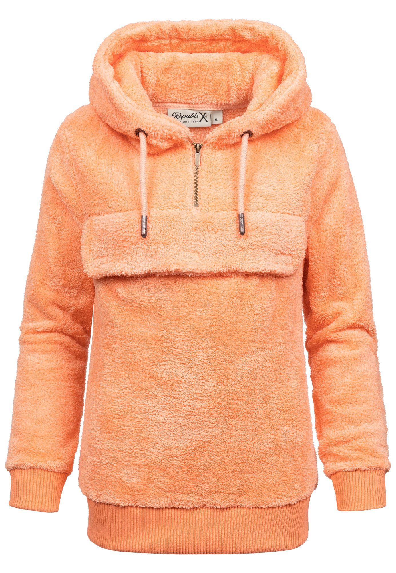 REPUBLIX Kapuzenpullover VALENTINA Damen Teddy Sweatjacke günstig online kaufen