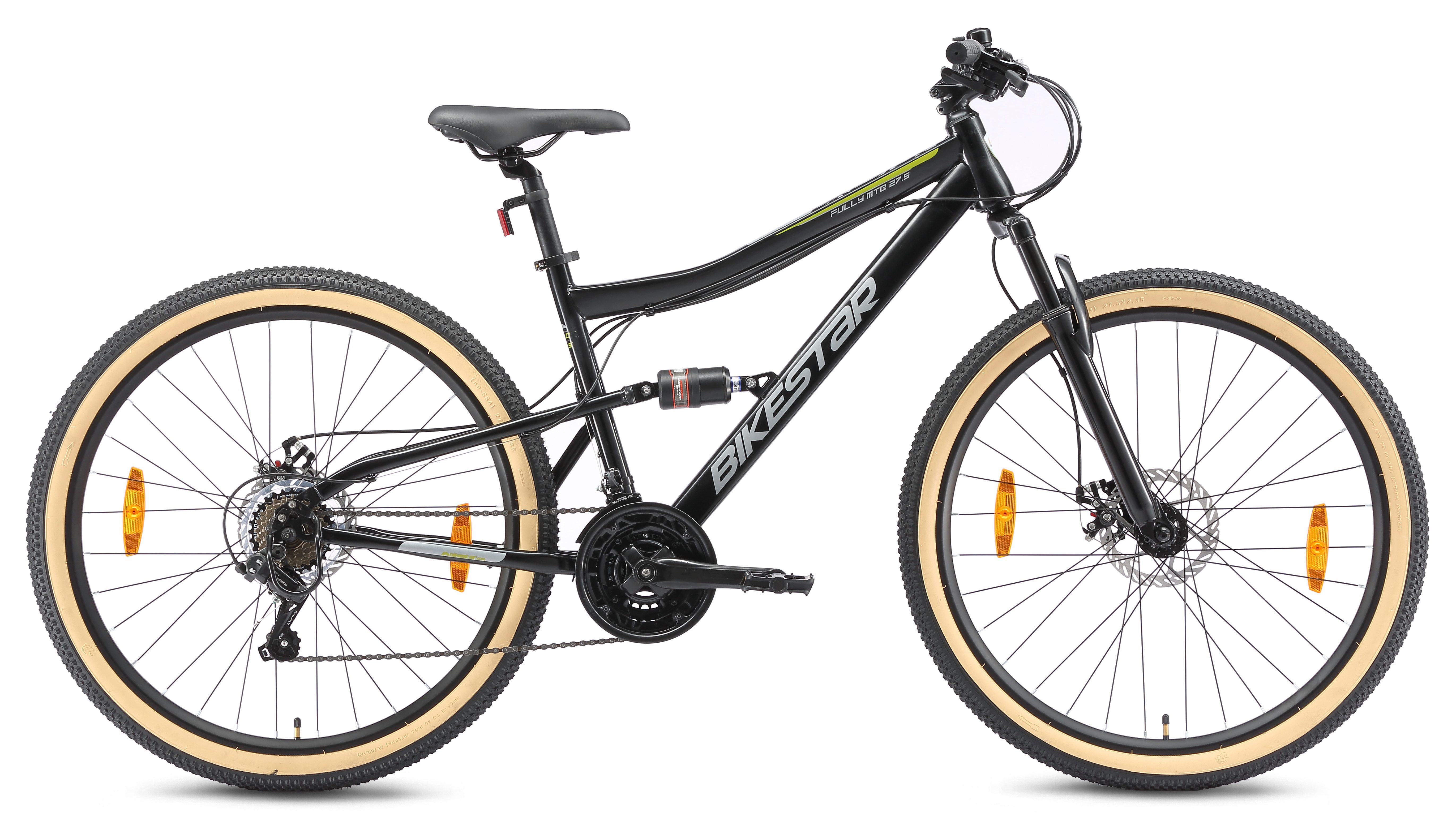 Bikestar Mountainbike, 21 Gang Shimano RD-TY300 Schaltwerk, Kettenschaltung, für Damen und Herren, Kettenschaltung