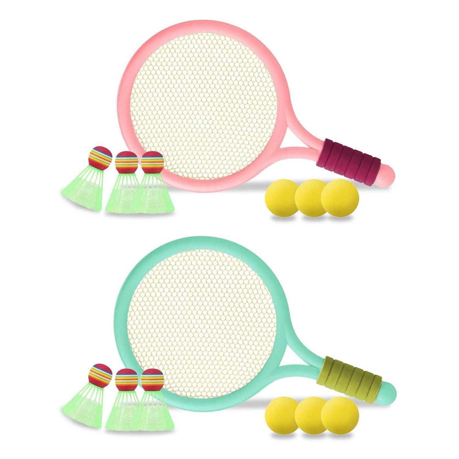 LuxusKollektion Badmintonschläger Kinder Federball & Tennis Schläger Set 2tlg