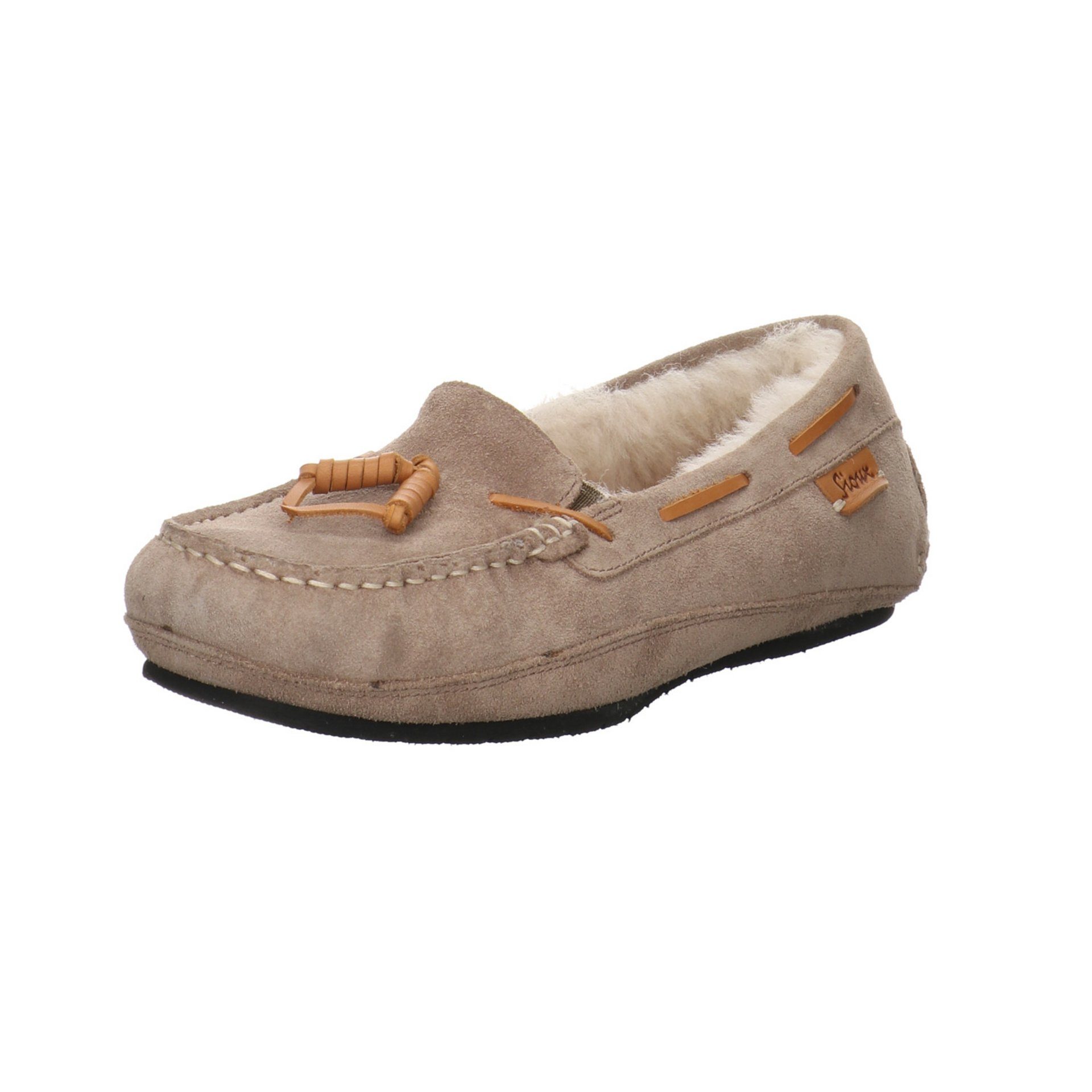 SIOUX Damen Hausschuhe Slipper Farmiga 706 Mokassin Hausschuh Veloursleder gelso