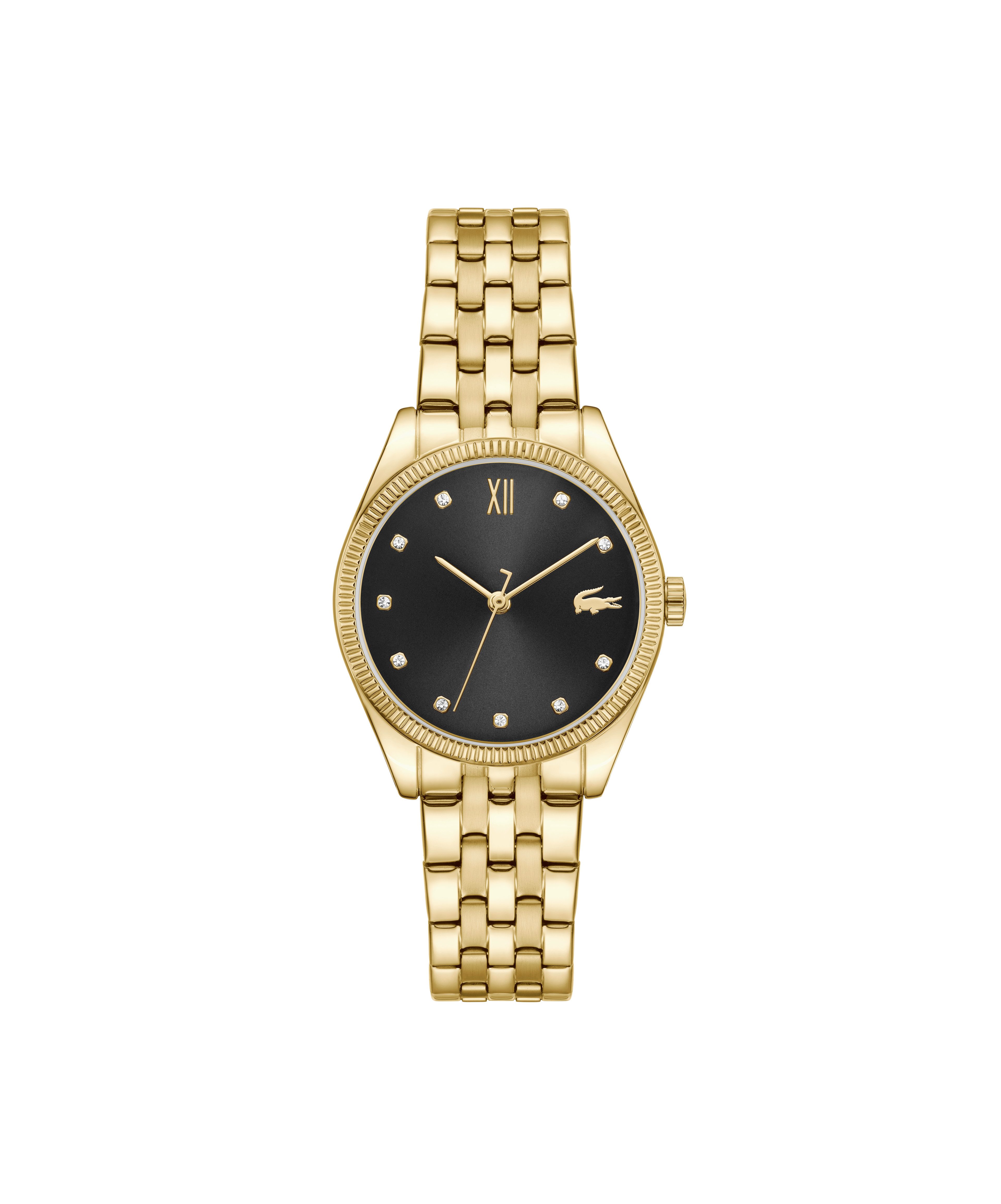 Lacoste Quarzuhr LACOSTE PARISIENNE 2001521, Armbanduhr, Damenuhr, Edelstahlarmband, analog, Glaskristalle