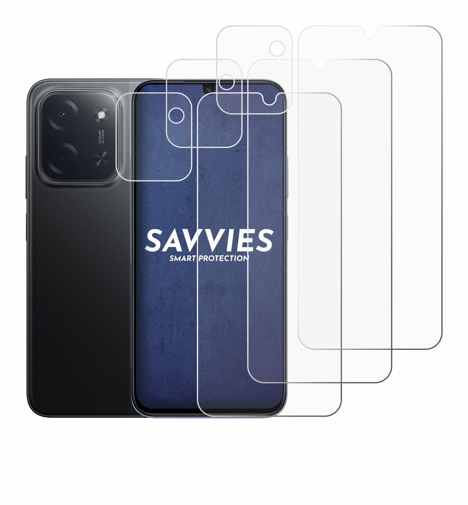 Savvies Displayschutzfolie Schutzfolie für Xiaomi Poco C85 (Display+Kamera), 6 Stück, Displayschutz Schutz Folie Klar Transparent
