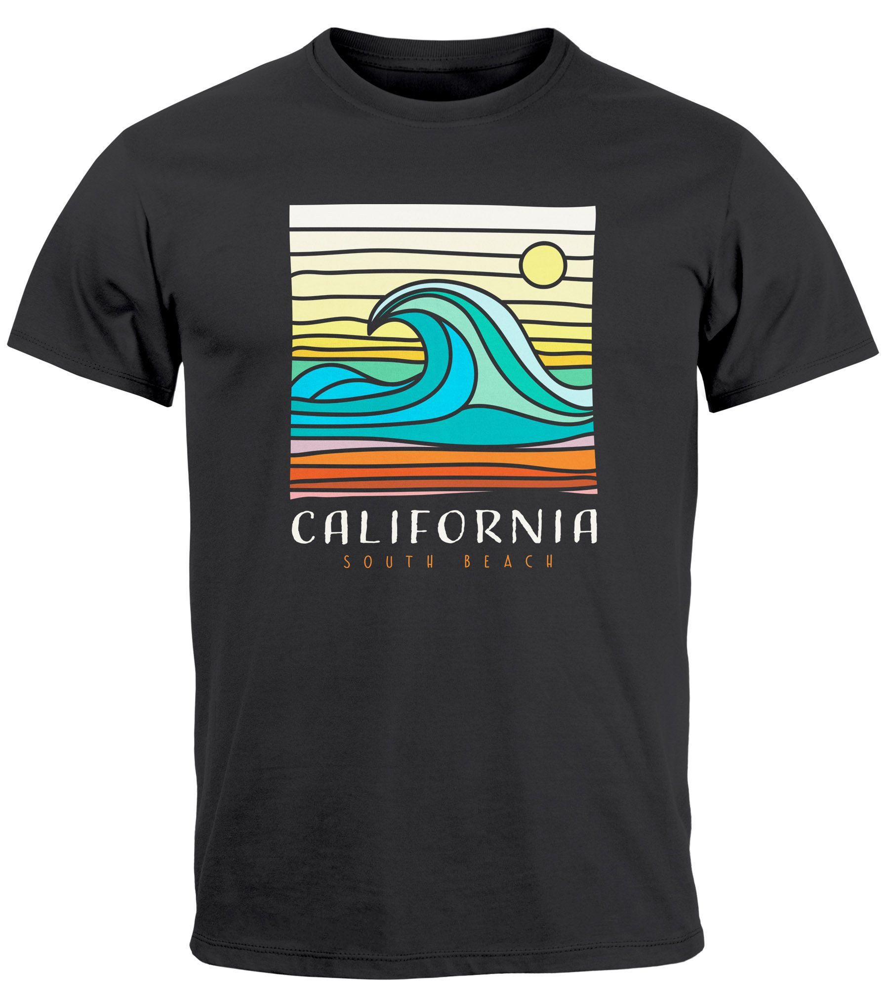 Neverless Print-Shirt Herren T-Shirt California South günstig online kaufen