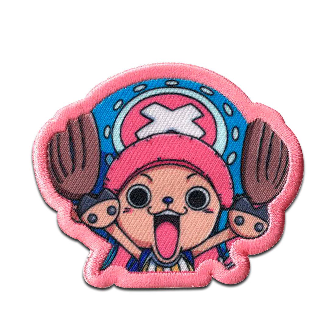 One Piece Aufnäher Bügelbild, Aufbügler, Applikationen, Patches, Flicken, zum aufbügeln, Polyester, Comercial Mercera One Piece Chopper - Größe: 6,5 x 5,4 cm
