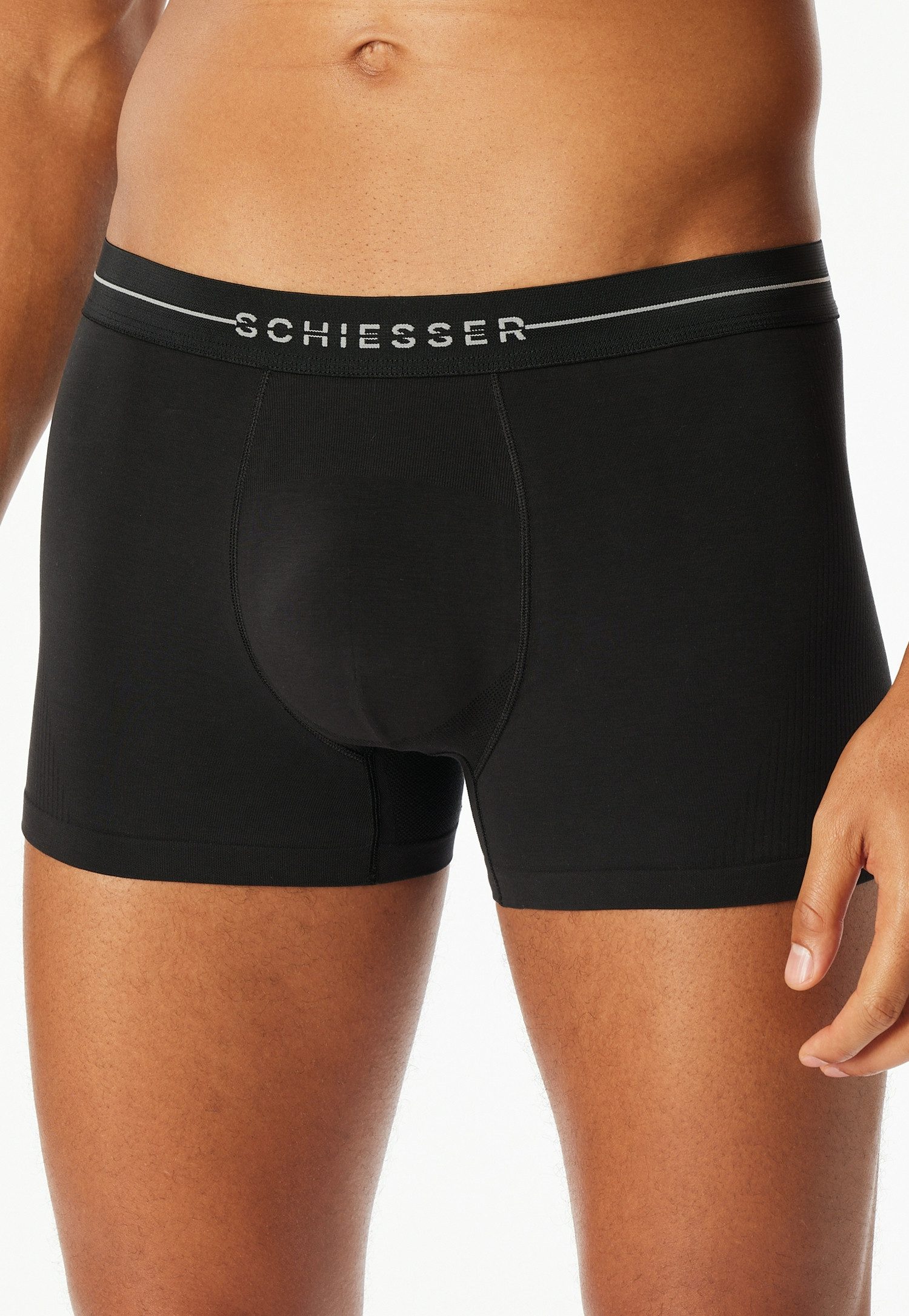 Schiesser Boxershorts Cotton Flex (2er Pack) Baumwollmischung, ohne störende Seitennähte, superweich – Bild 2 von 5