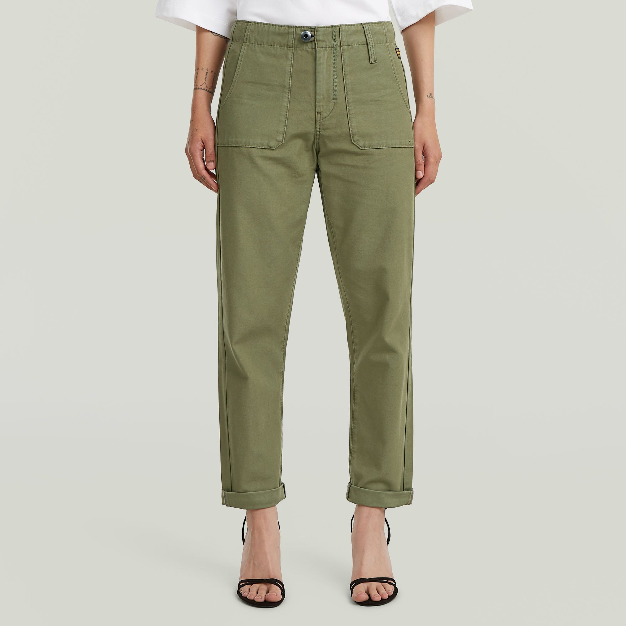 G-STAR Boyfriend-Hose Regular Track O5P Fatigue mit niedrigem Bund, Relaxed Fit