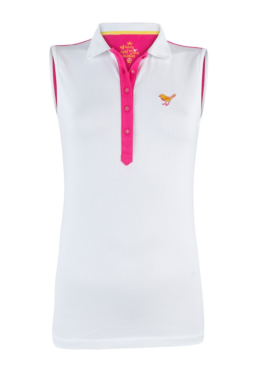 girls golf Poloshirt Girls Golf Polo 'Alexa' Sleeveless Weiß Damen S