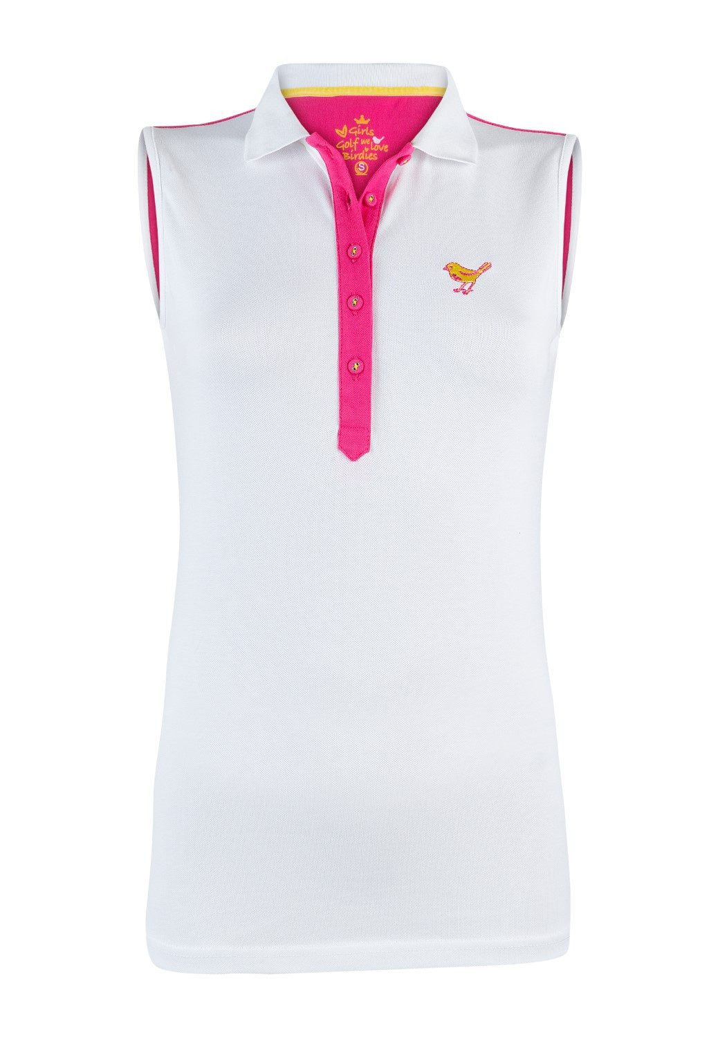 girls golf Poloshirt Girls Golf Polo Alexa Sleeveless Weiß Damen