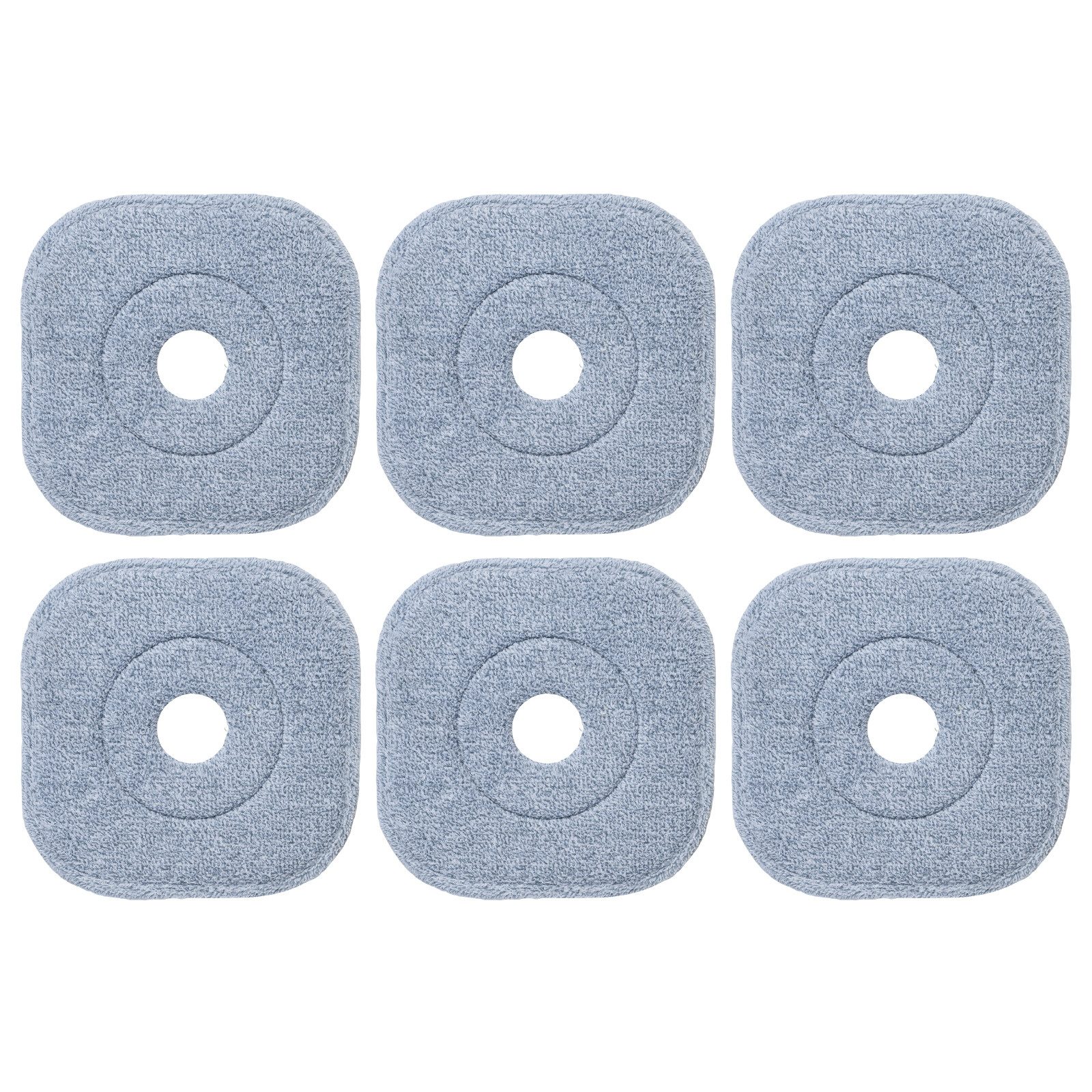 COSTWAY Wischmopp, 6 Stück, nur Ersatzbezug, abnehmbar, maschinenwaschbar