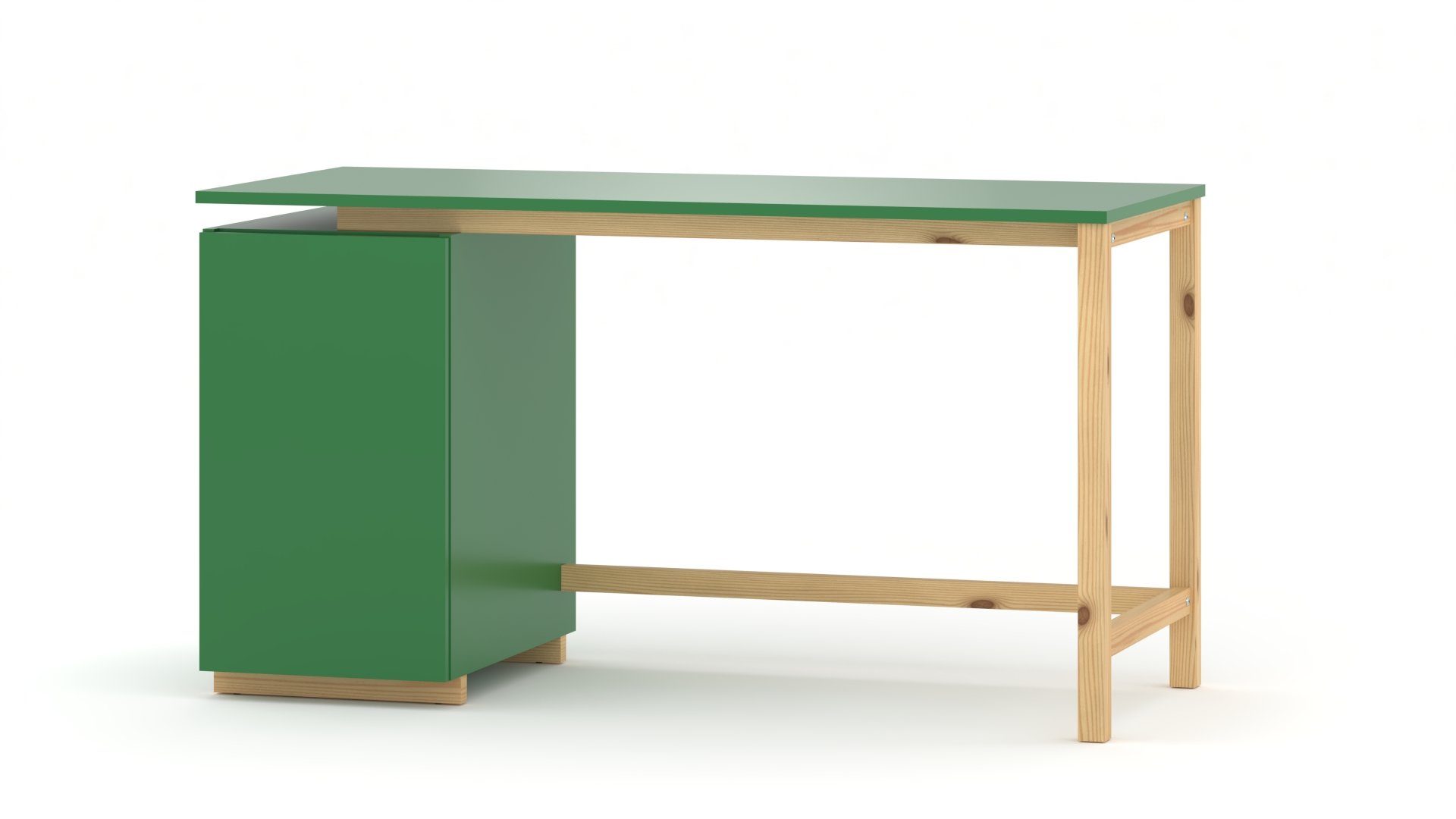 Siblo Schreibtisch Schreibtisch Liam mit Schrank (Kinderschreibtisch Liam mit Schrank) Grün
