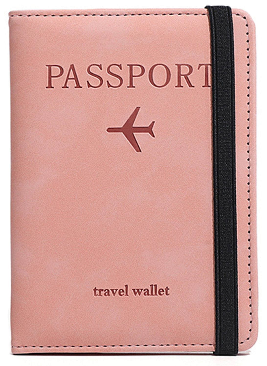 nsihing Geldbörse Reisepasshülle mit RFID-Blocker,Passport Holder für Damen Herren, reisemappe für reisedokumente,ausweistasche Reise dokumente