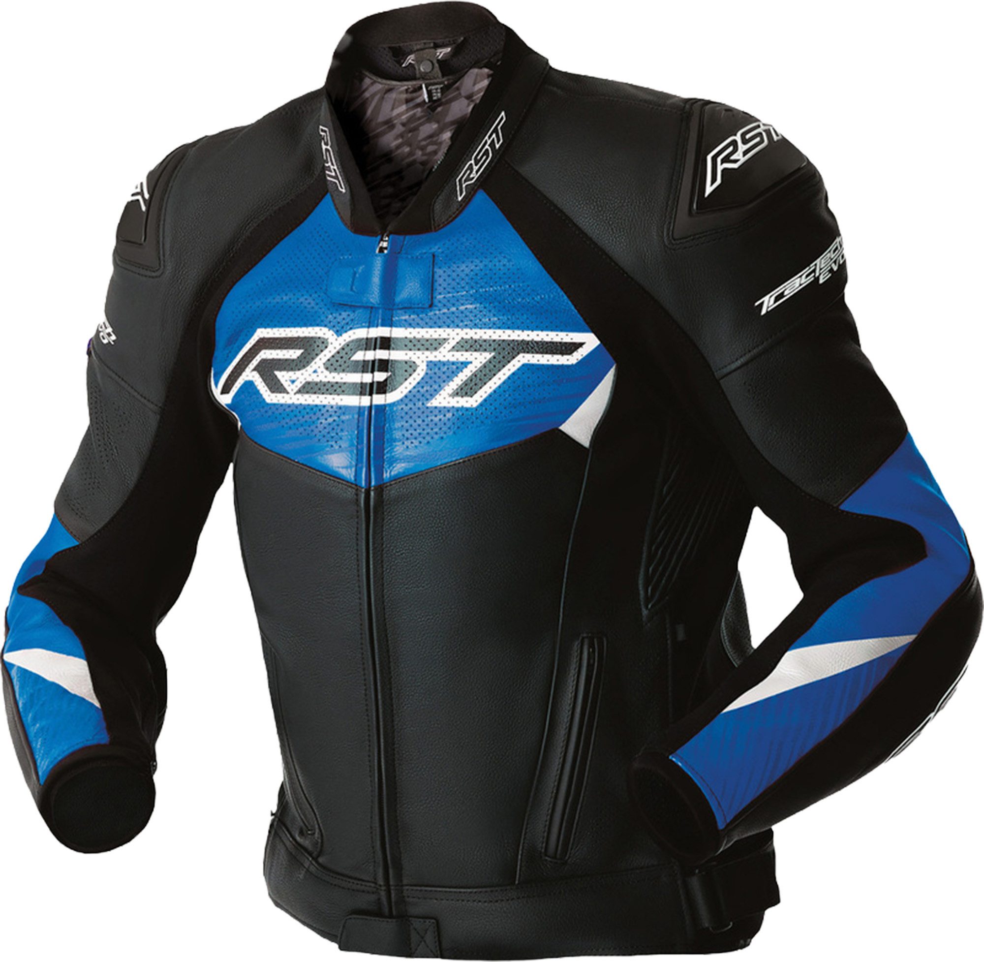 RST Motorradjacke Tractech Evo D3O Motorrad Lederjacke Verbindungsreißverschluss,Ellenbogenprotektoren enthalten,Schulte