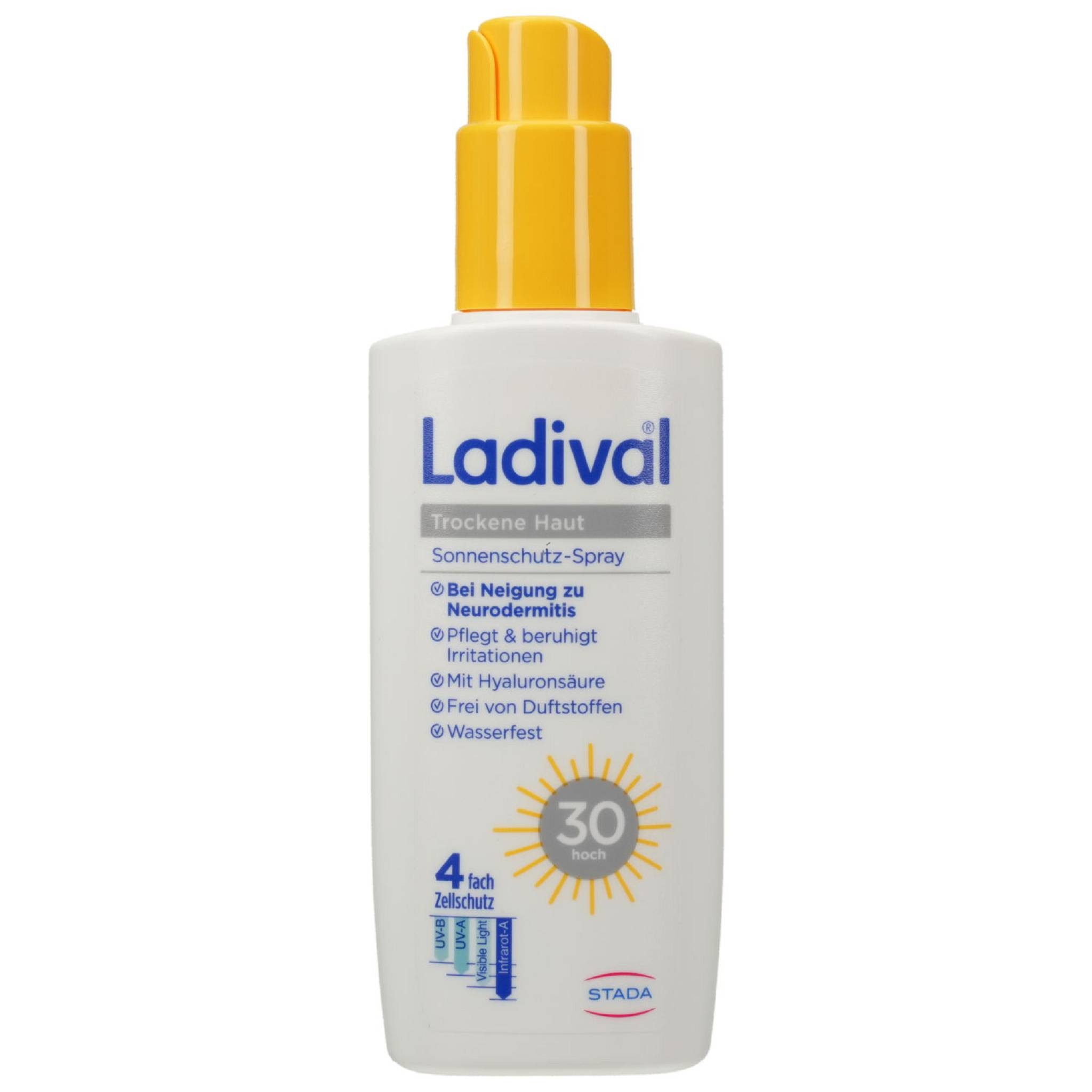 Ladival Sonnenschutzcreme LADIVAL trockene Haut Sonnenschutz-Spray LSF 30 150ml PZN 19099426