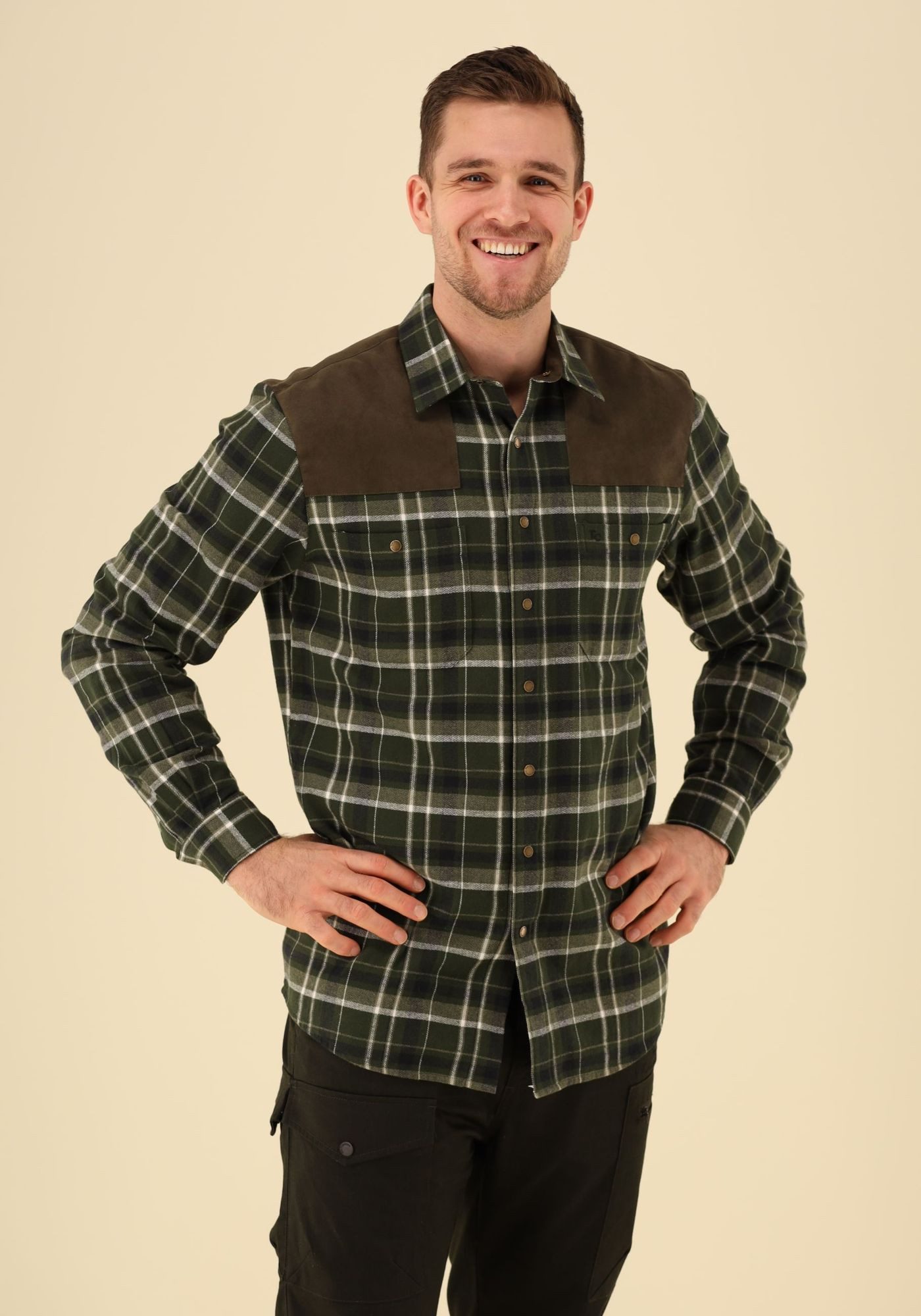 Tom Collins Outdoorhemd Ciril Langarm Jagdhemd mit Liegekragen