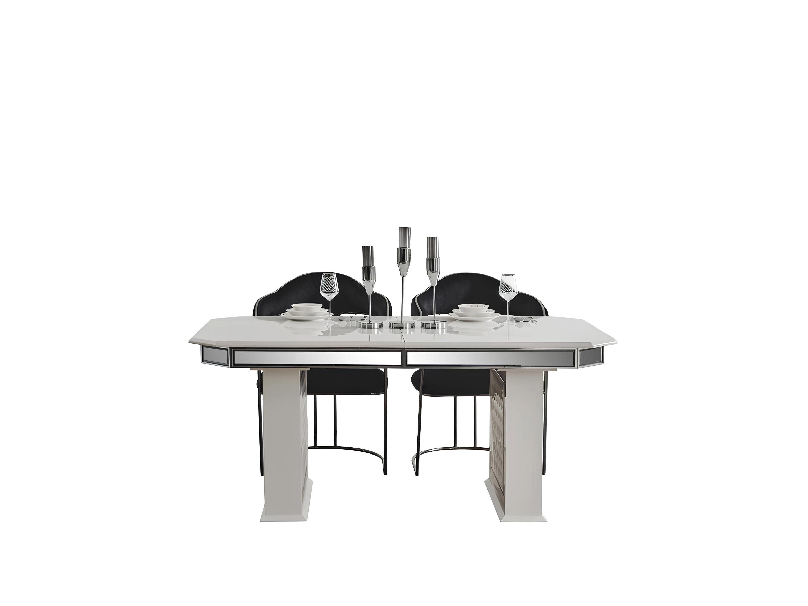 Xlmoebel Esstisch Beiger Ausziehtisch mit elegantem Design und hochwertiger Verarbeitung (1-St., Esstisch), Hergestellt in Europa