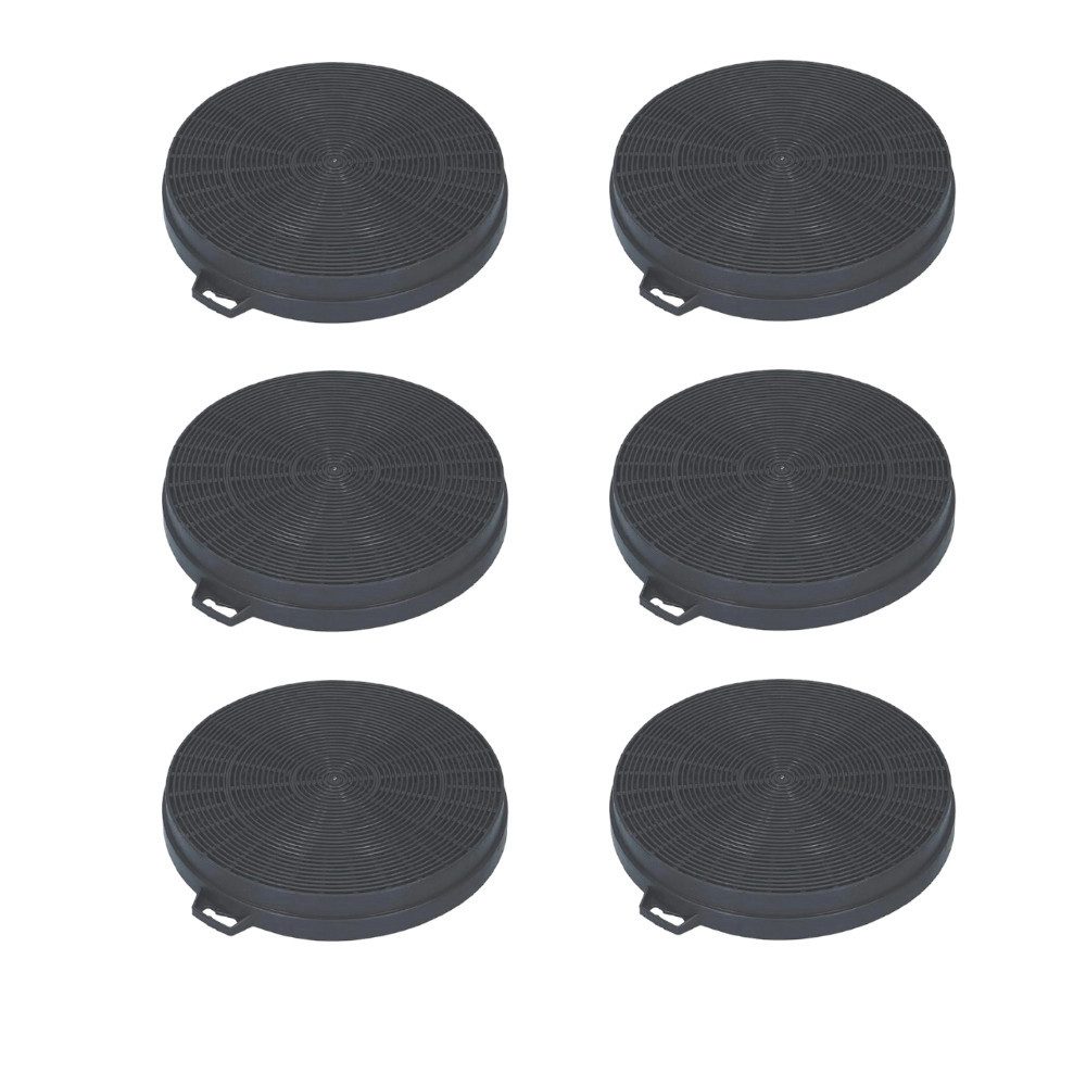 Trade-Shop Aktivkohlefilter 6x passend für Constructa CD69150 CD616110/01 CD616120/01 CD616150/01, Zubehör für Bosch / Siemens / Neff 00353121, 353121, DHZ5140, DHZ5146, Dunstabzugshauben-Zubehör / mit Ösen zur Befestigung