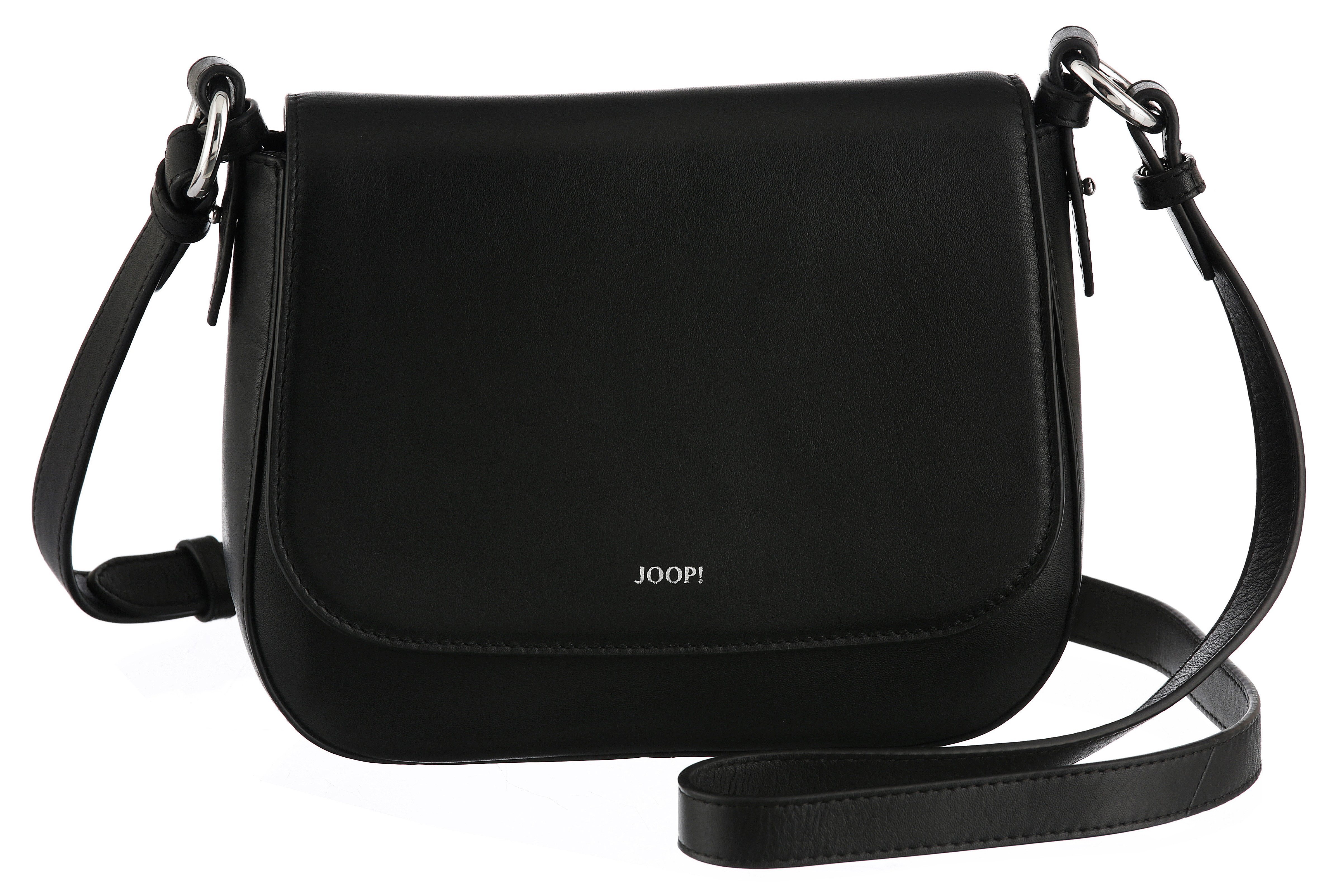 JOOP! Schultertasche sofisticato 1.0 esmera shoulderbag shf, aus Rindsleder, mit verstellbarem Schulterriemen, Querformat