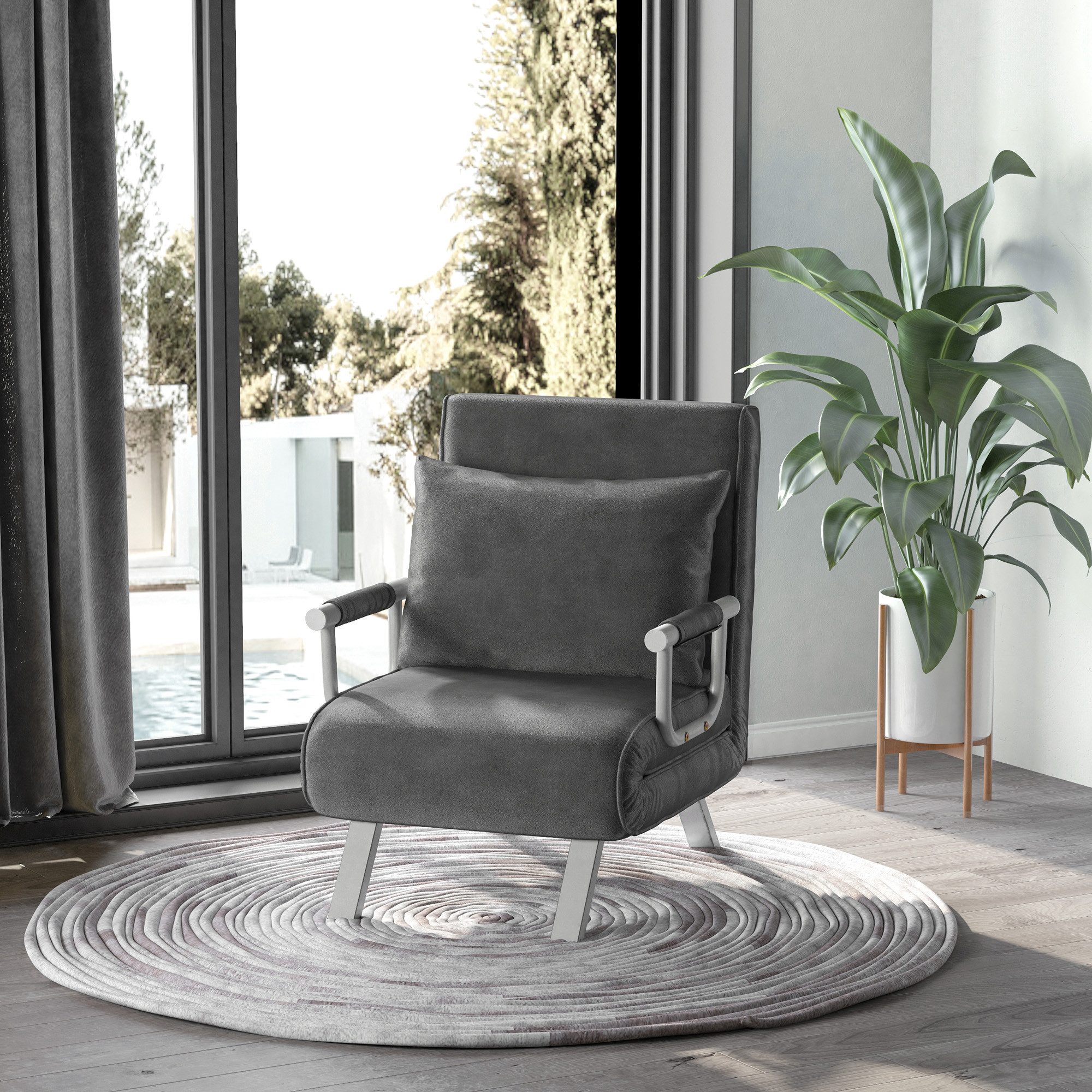 MODFU Schlafsofa Schlafsessel,Gästebett,Klappmatratze,Chaiselongue, 3-in-1 günstig online kaufen