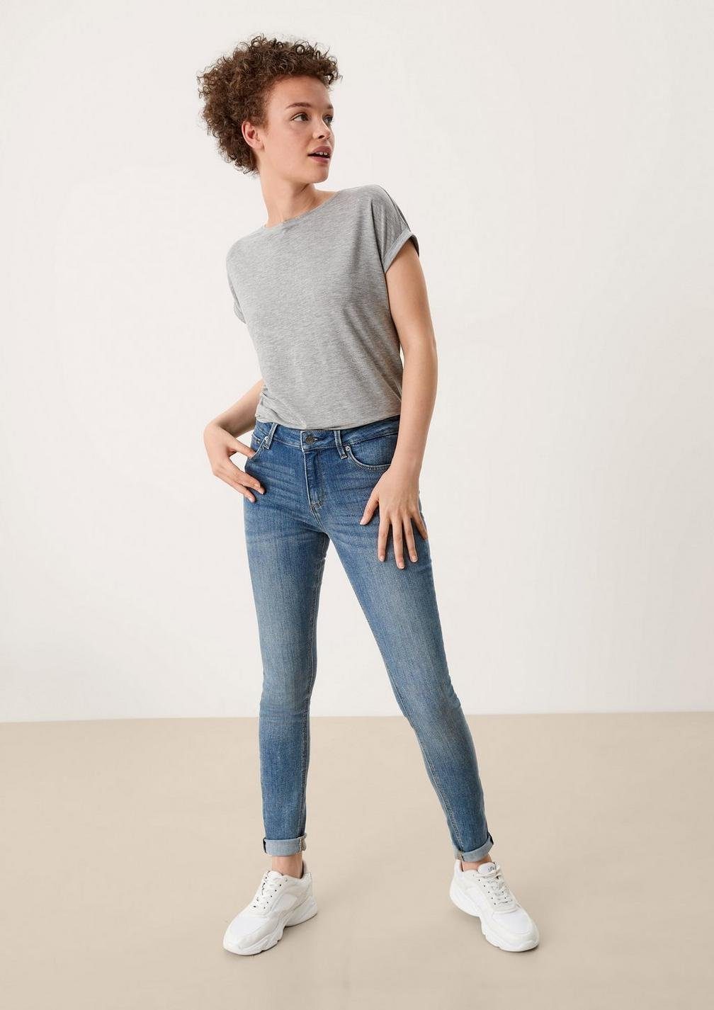 mit Fit SADIE Skinny in 5-Pocket-Form Jeans QS Taschen klassischer Skinny-fit-Jeans