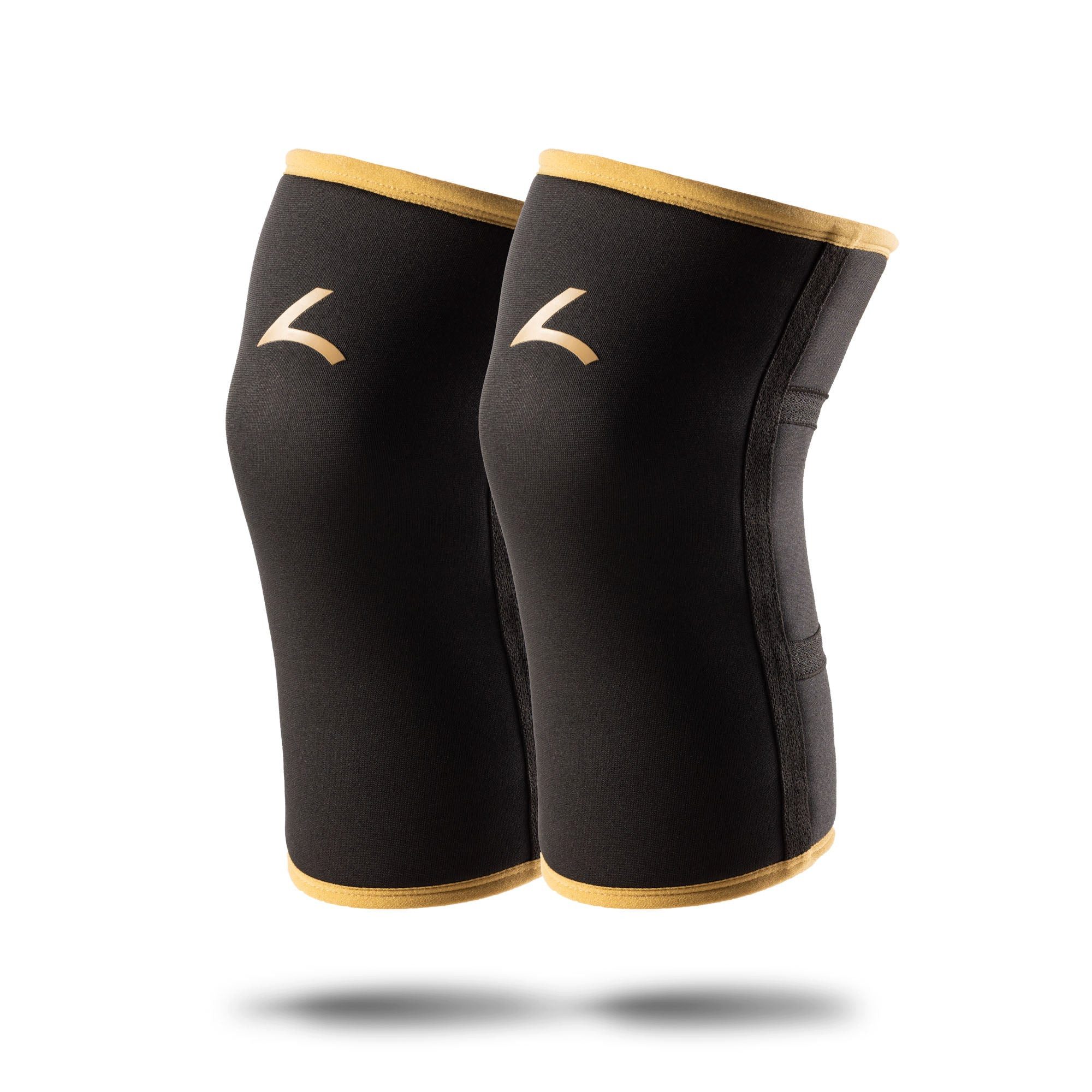 Reeva Kniebandage Reeva Powerlifting Knee Sleeves - Knie Bandages - 7 mm - Goud - L