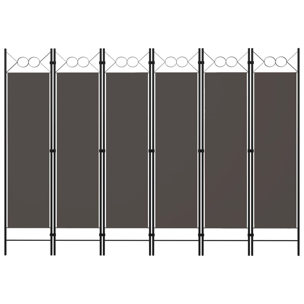 vidaXL Raumteiler 6-tlg. Raumteiler Anthrazit 240 günstig online kaufen